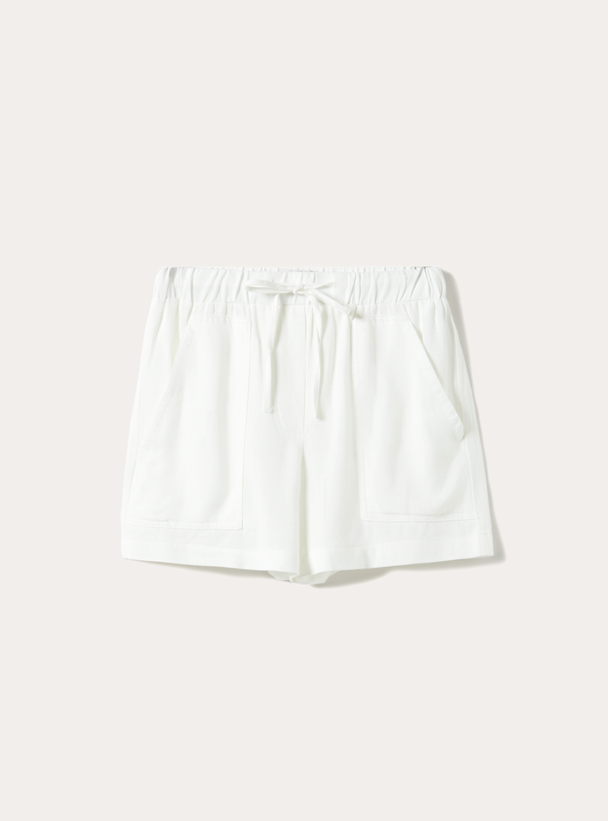 Short en lin, WH1 OFF WHITE