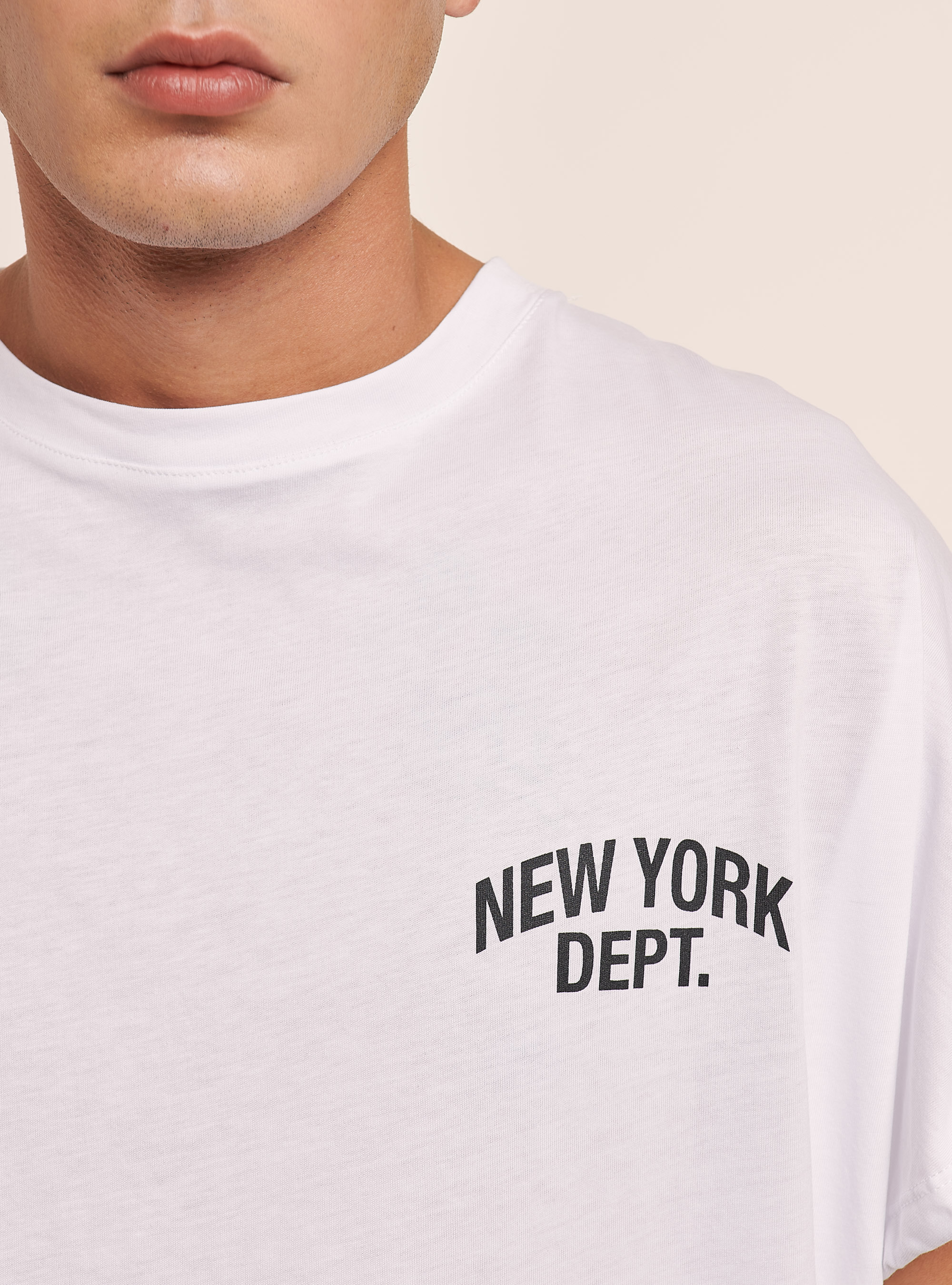 Cotton T-shirt with print, WHITE