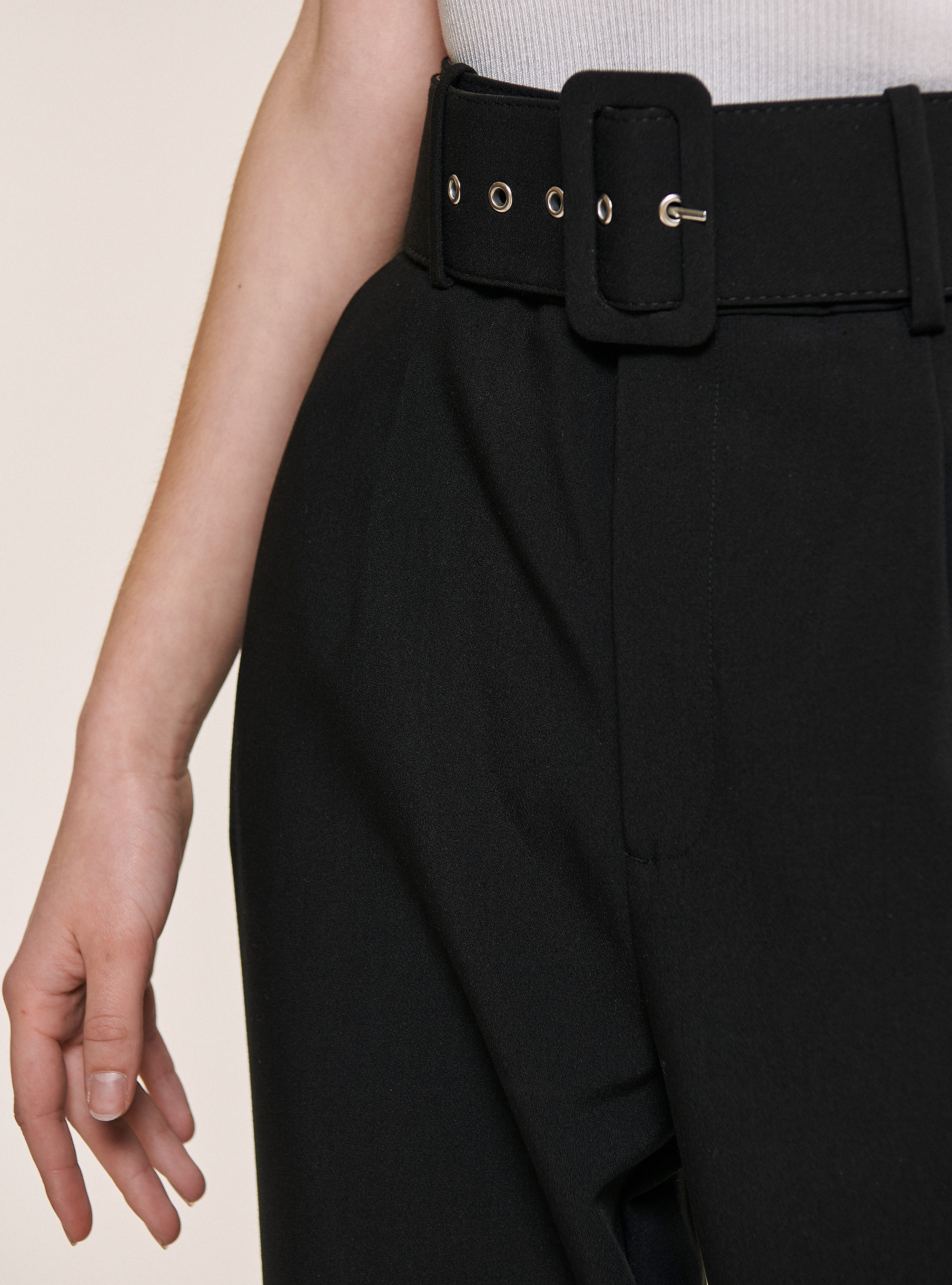 Formal trousers with pinces, BLACK