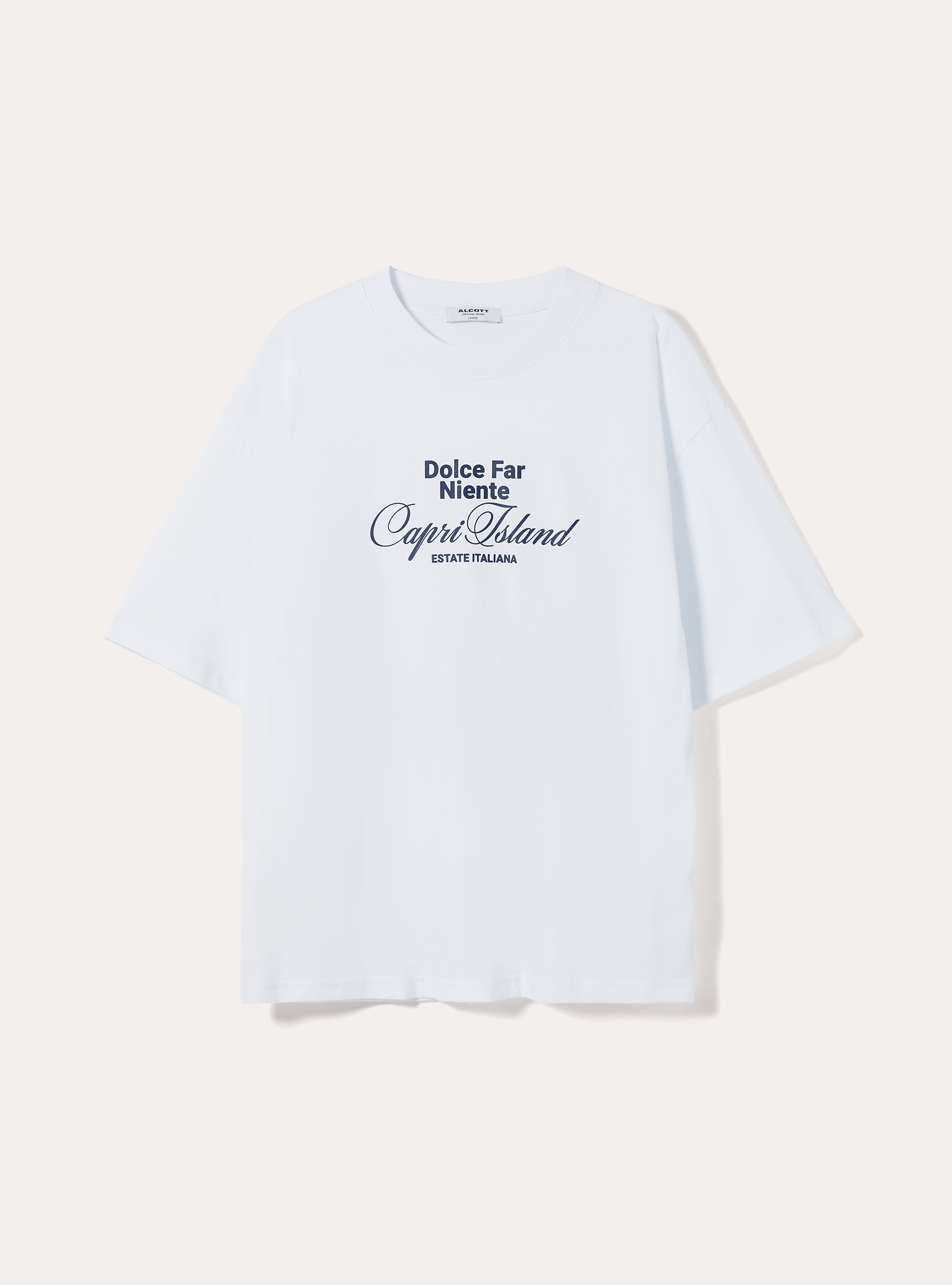 T-shirt  stampa capri, WH3 WHITE