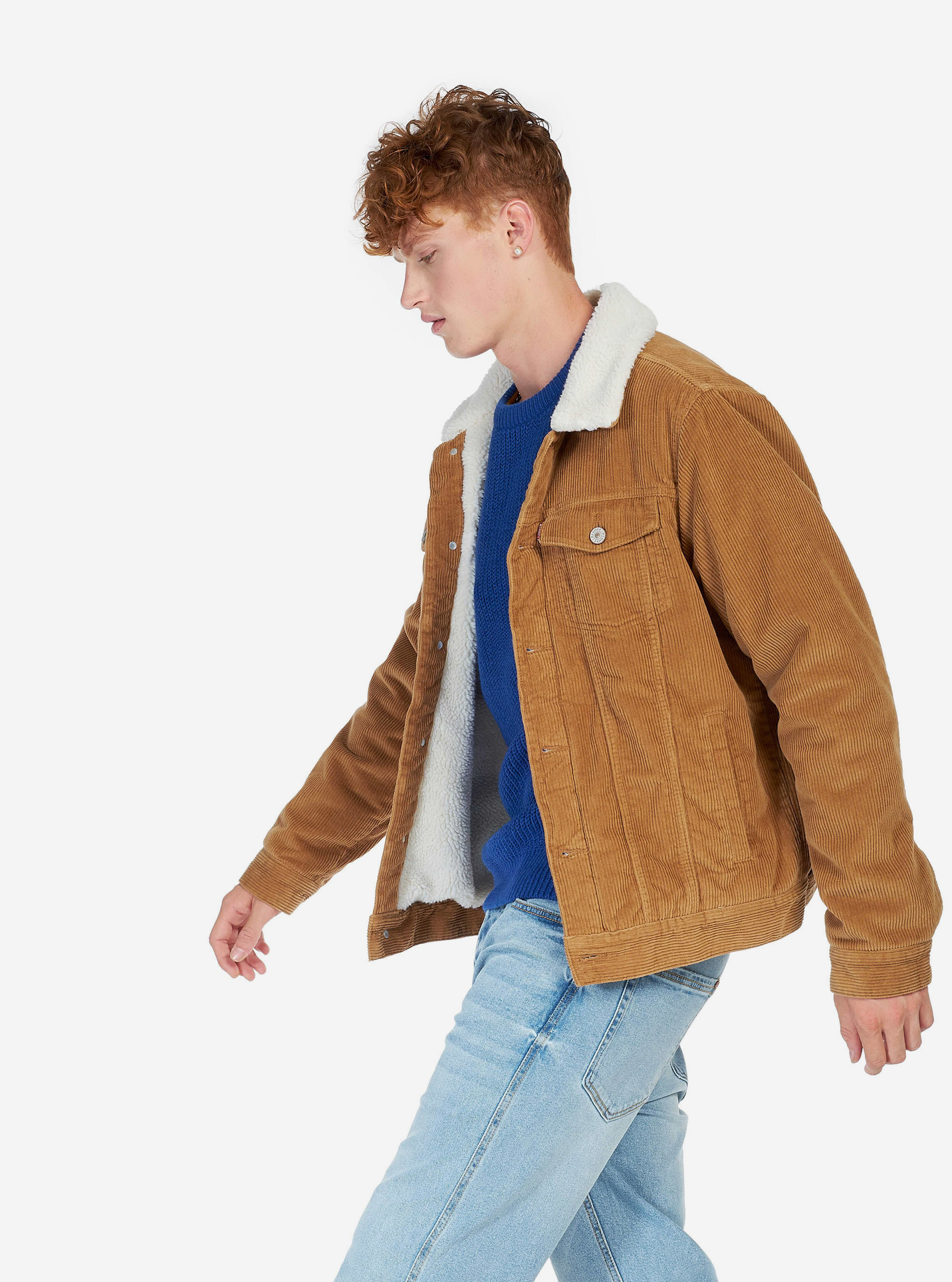 Giubbotto in vellutto con pelliccia, SENAPE