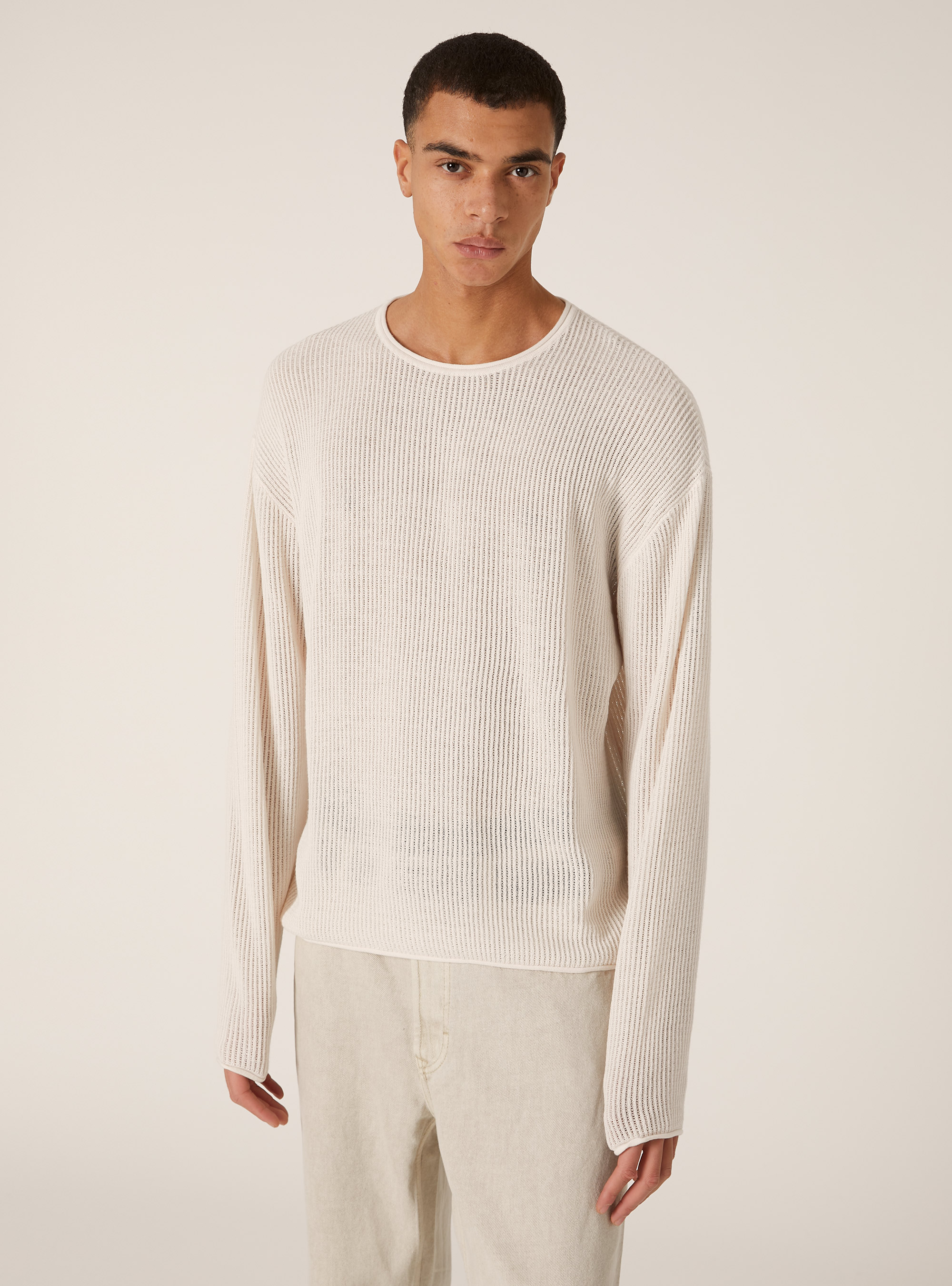 Openwork pullover, WH2 WHITE