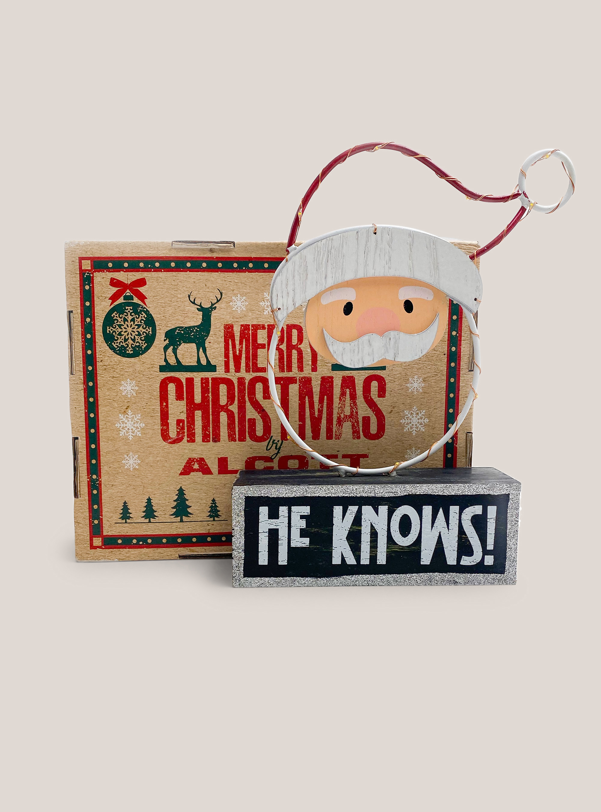 Quadro led babbo natale, UNICO