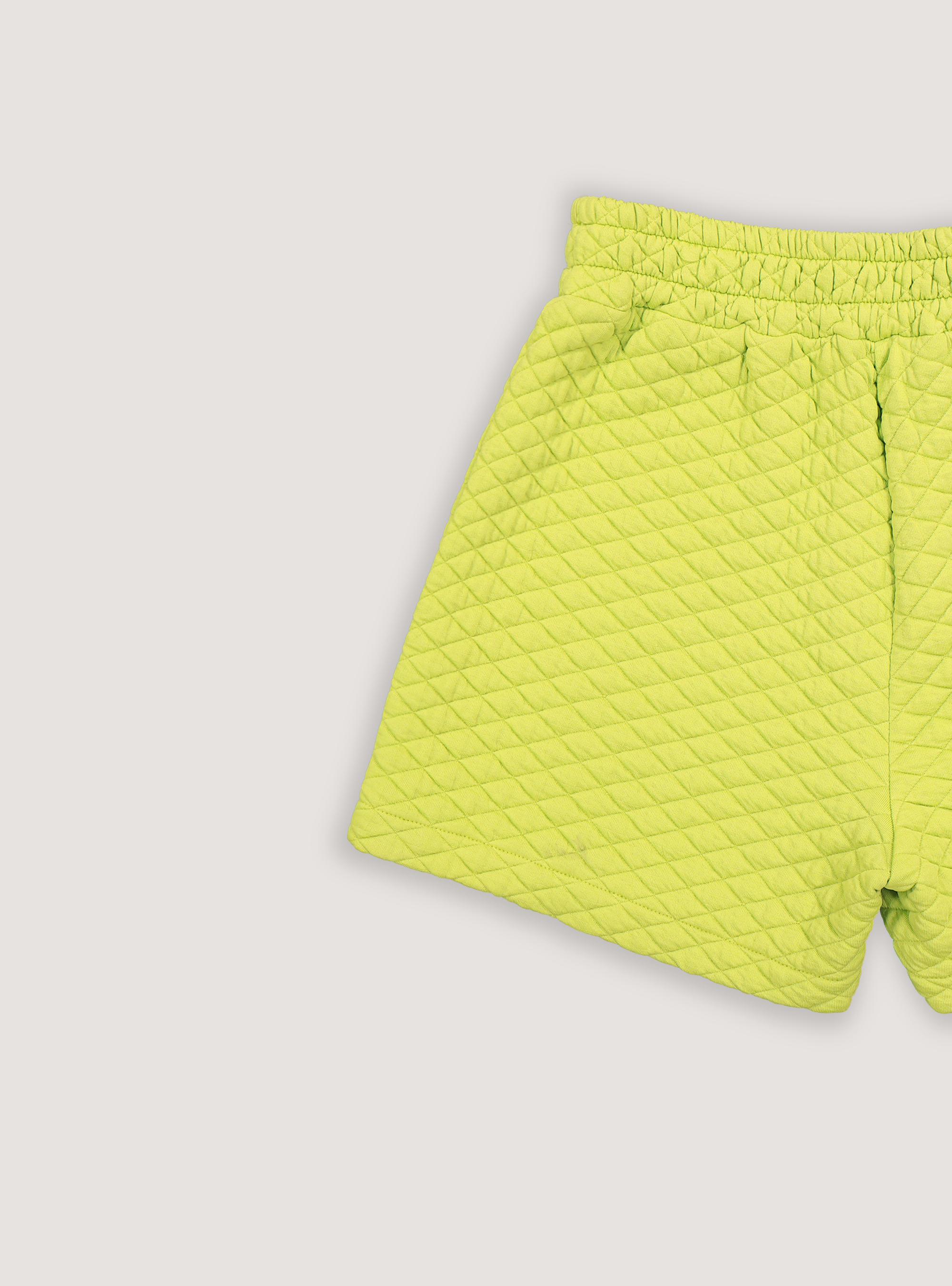 High-waisted quilted shorts, C785 YELLOW