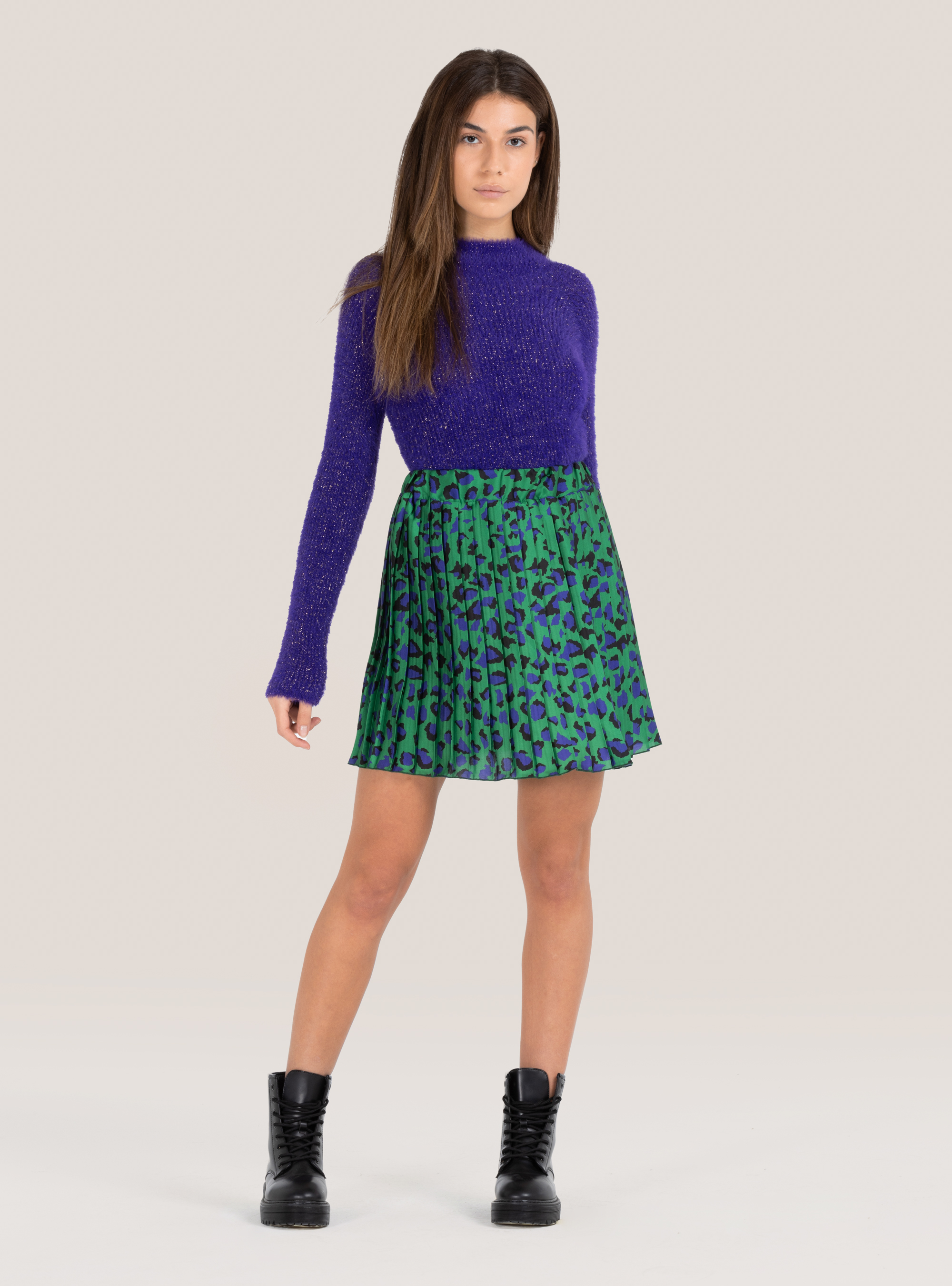 Gonna plissettata animalier zara sale