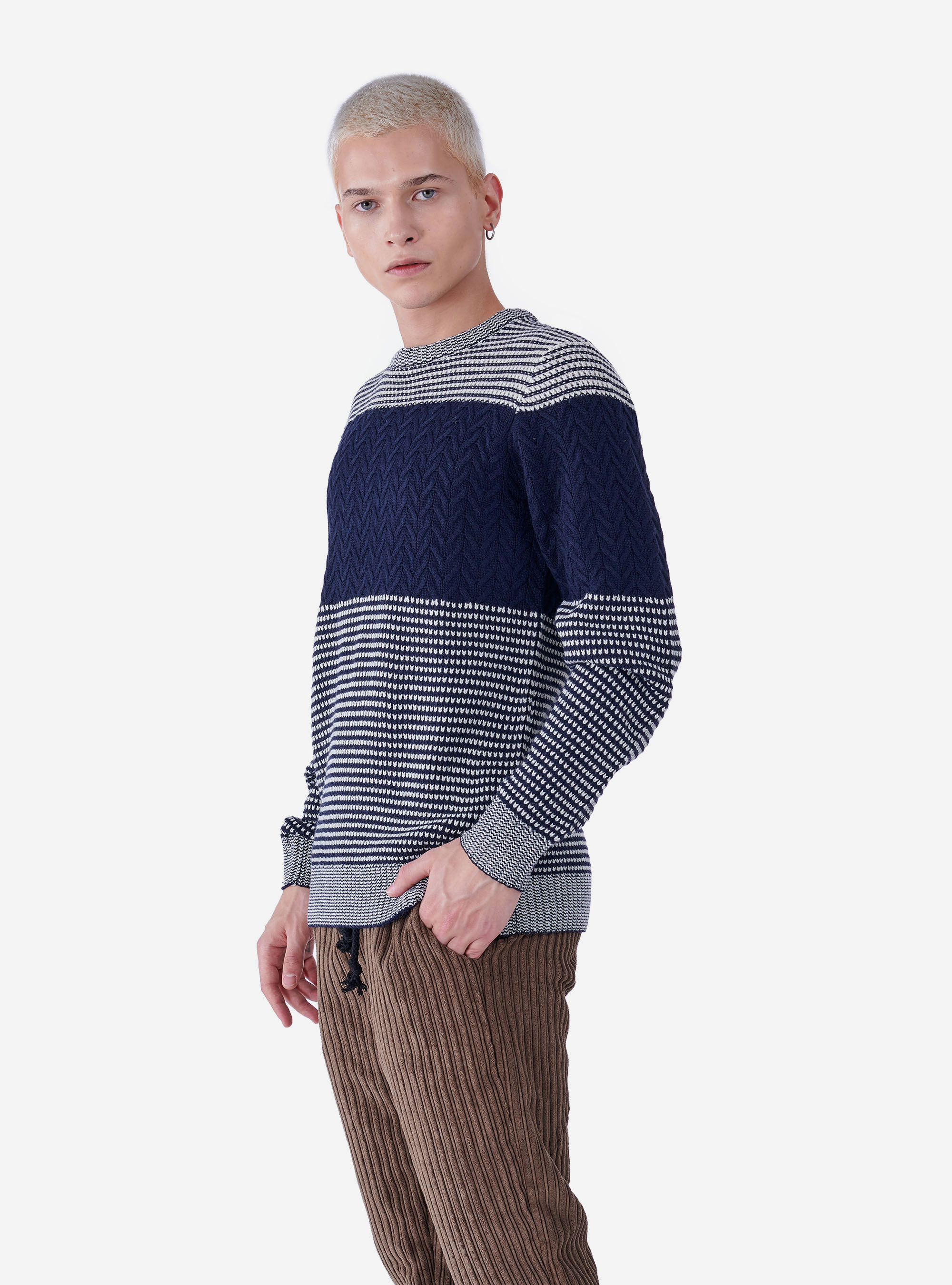 Pull color block, C210 BLUE NAVY