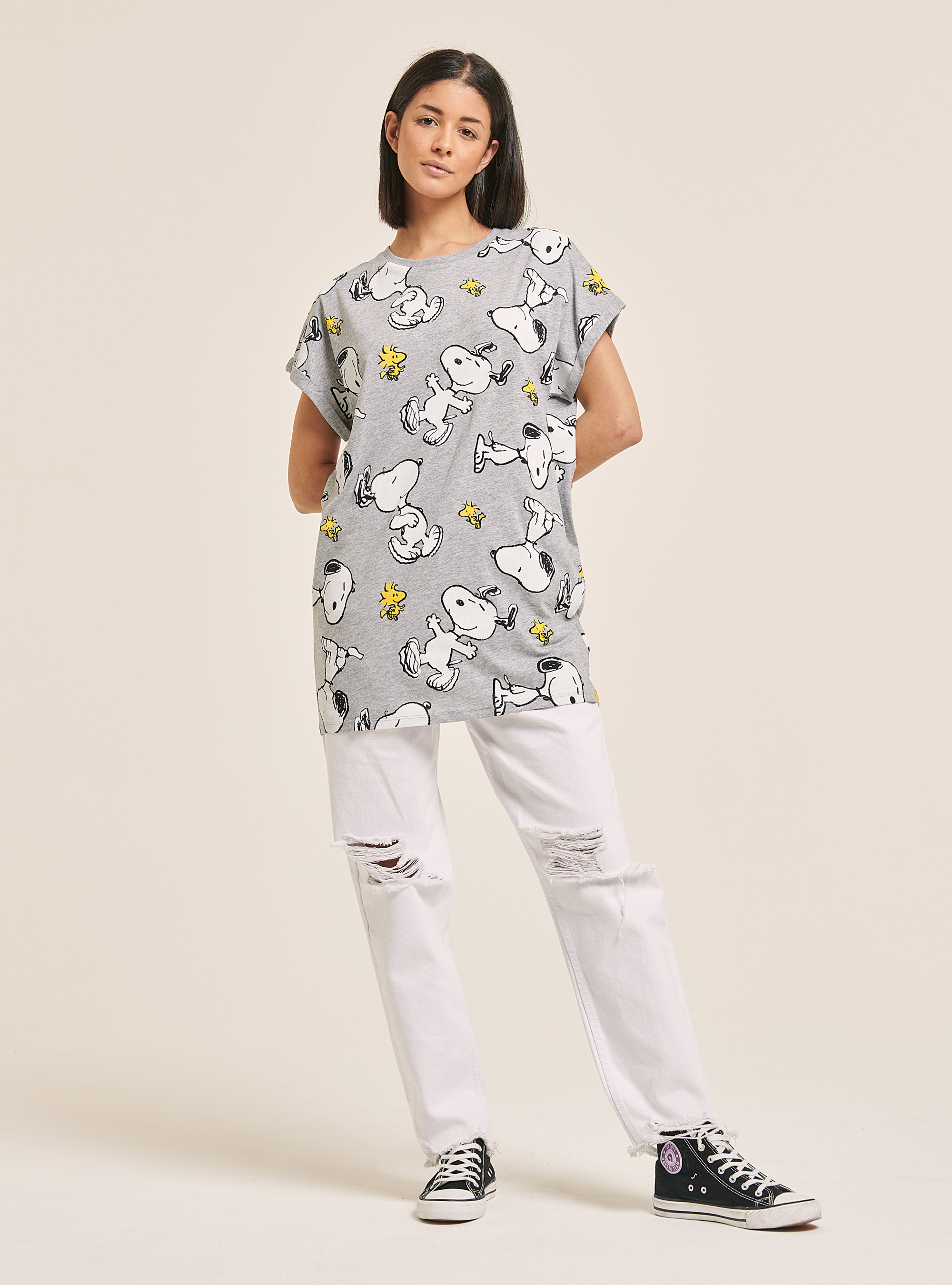 T-shirt The Peanuts for Alcott, LIGHT GREY MELANGE