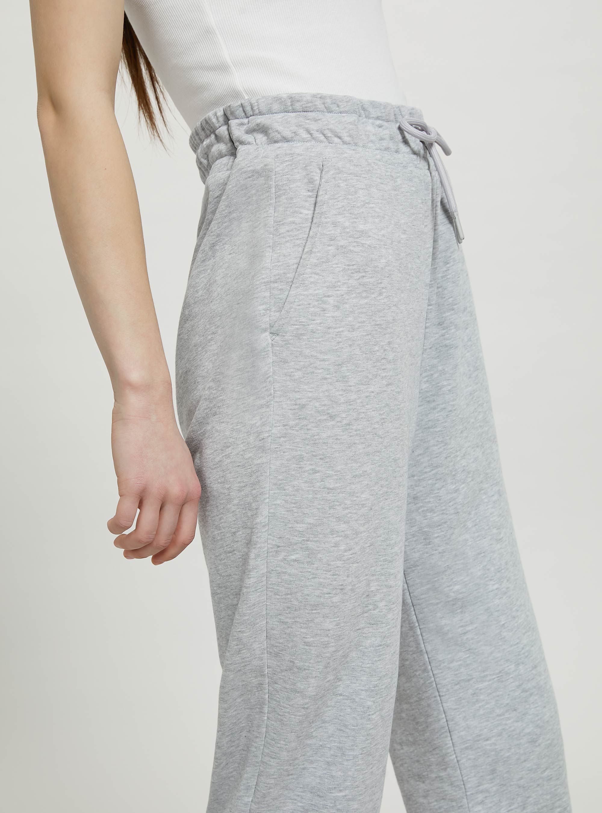 Plush jogger trousers, MGY3 GREY MEL LIGHT