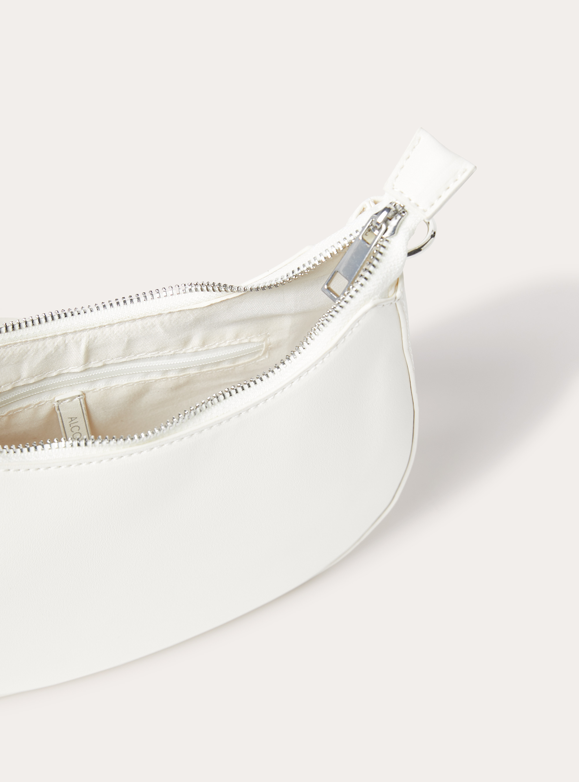 Borsa a spalla mezzaluna, WH3 WHITE