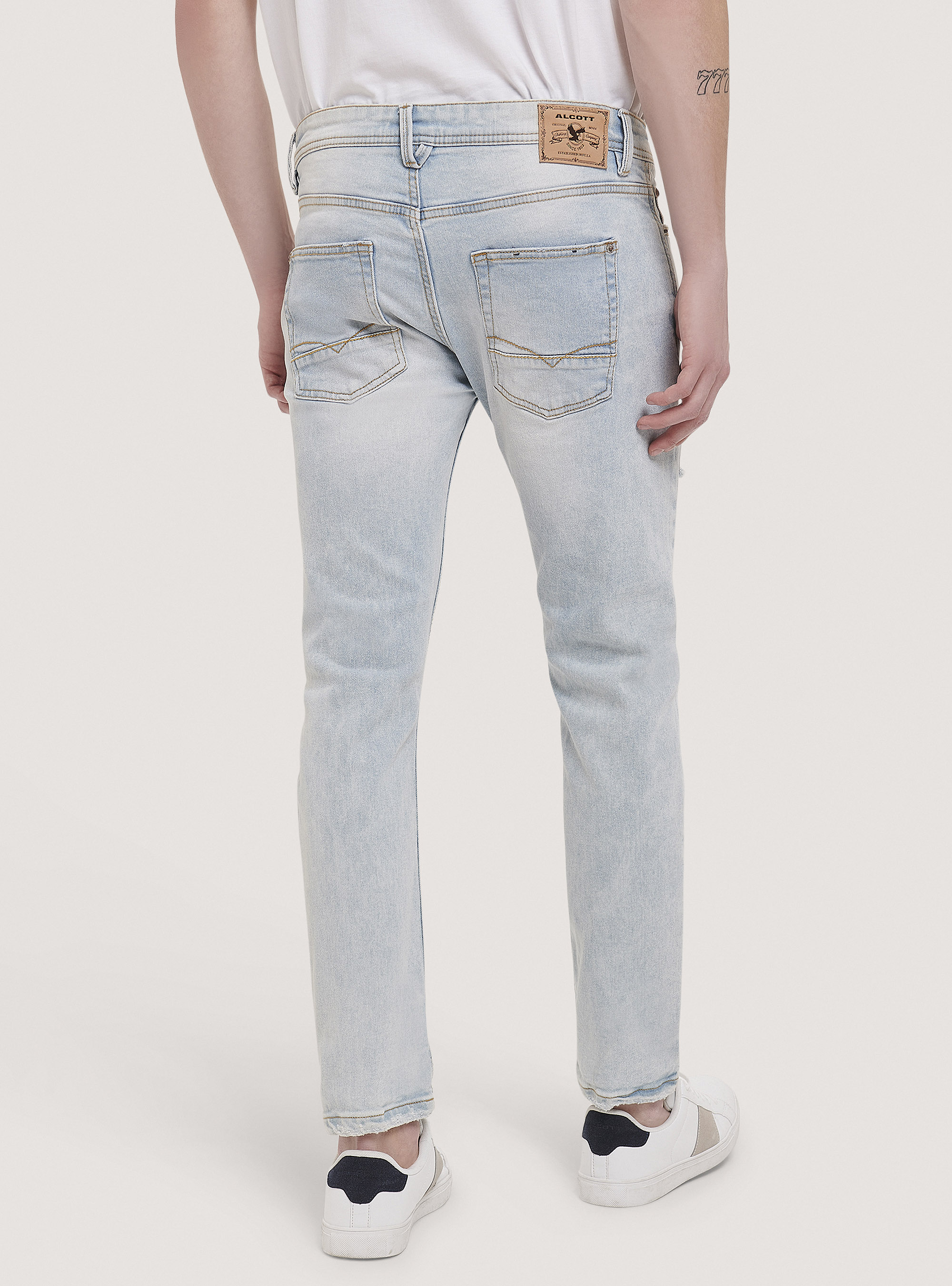 Jeans slim fit in denim stretch, BLUE
