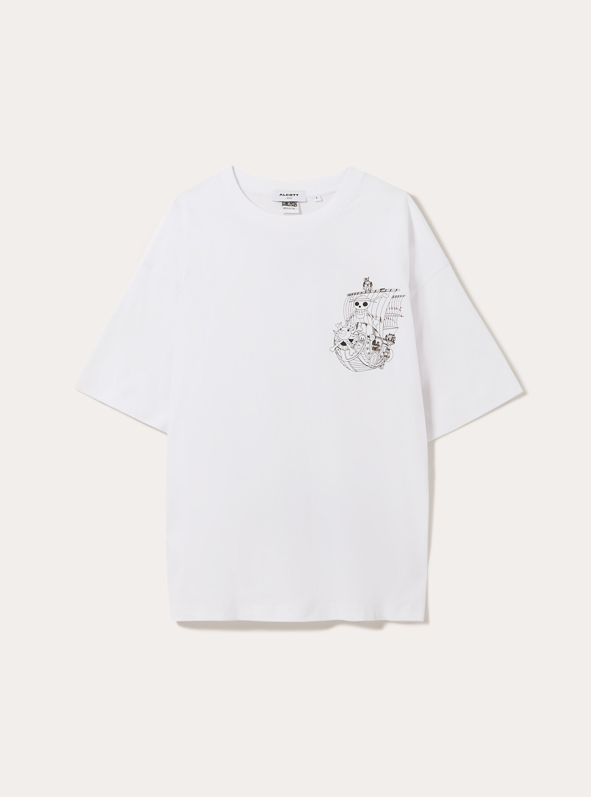 Maglietta boxy fit One Piece / Alcott, WH3 WHITE