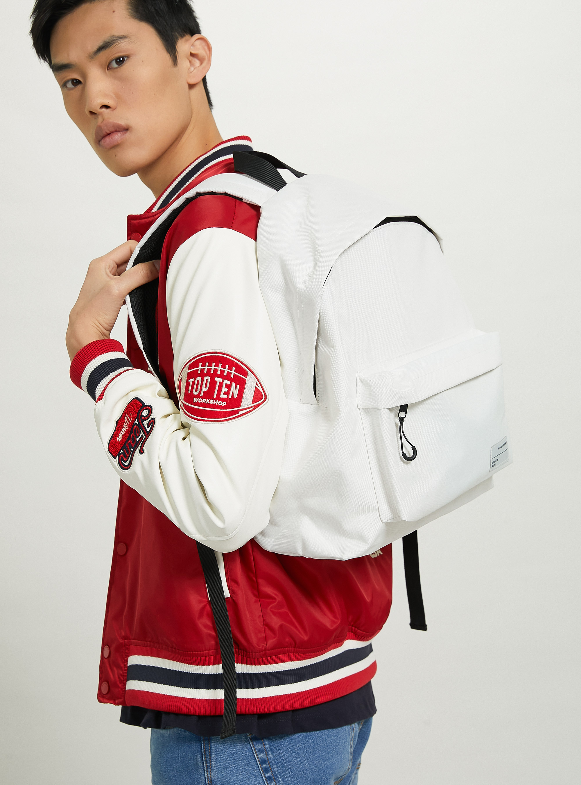 Varsity bomber jacket with patch, RD3 RED LIGHT