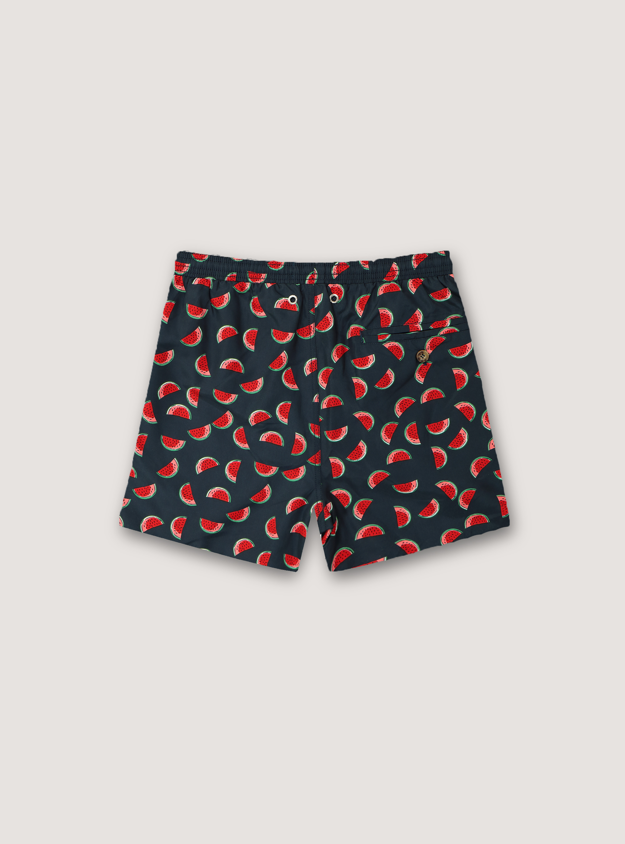 Swimming costume with fruit print, BLUE