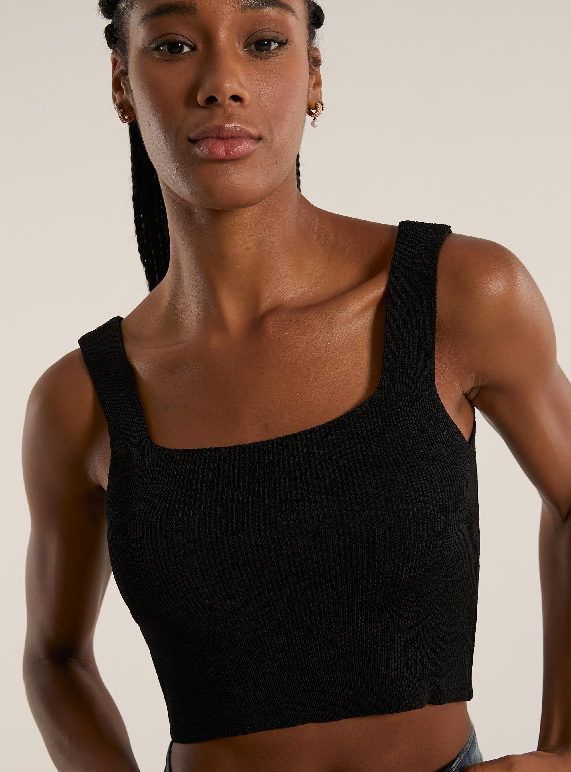 Débardeur en maille, BK1 BLACK