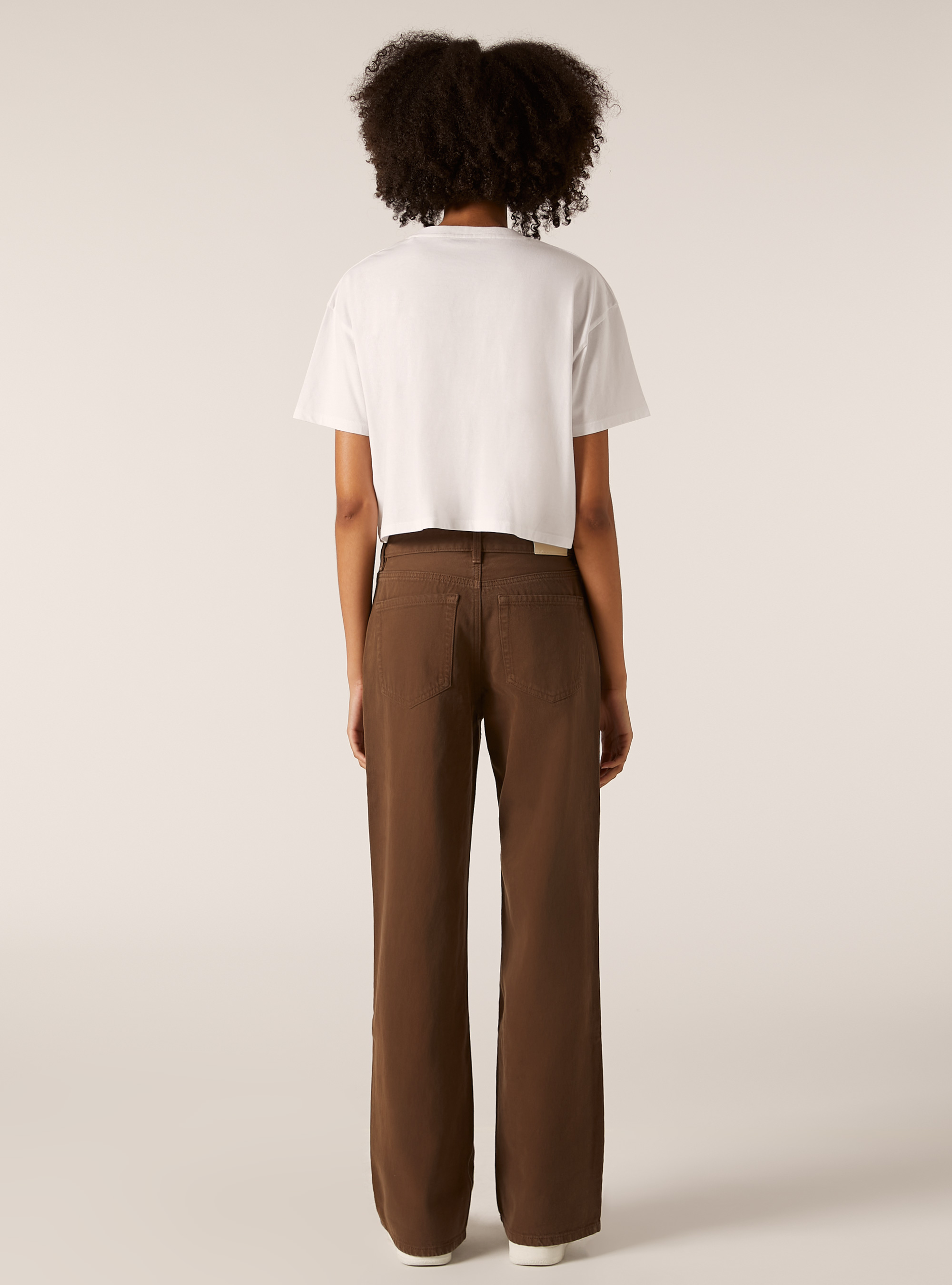 Coloured straight fit jeans, BR2 BROWN MEDIUM