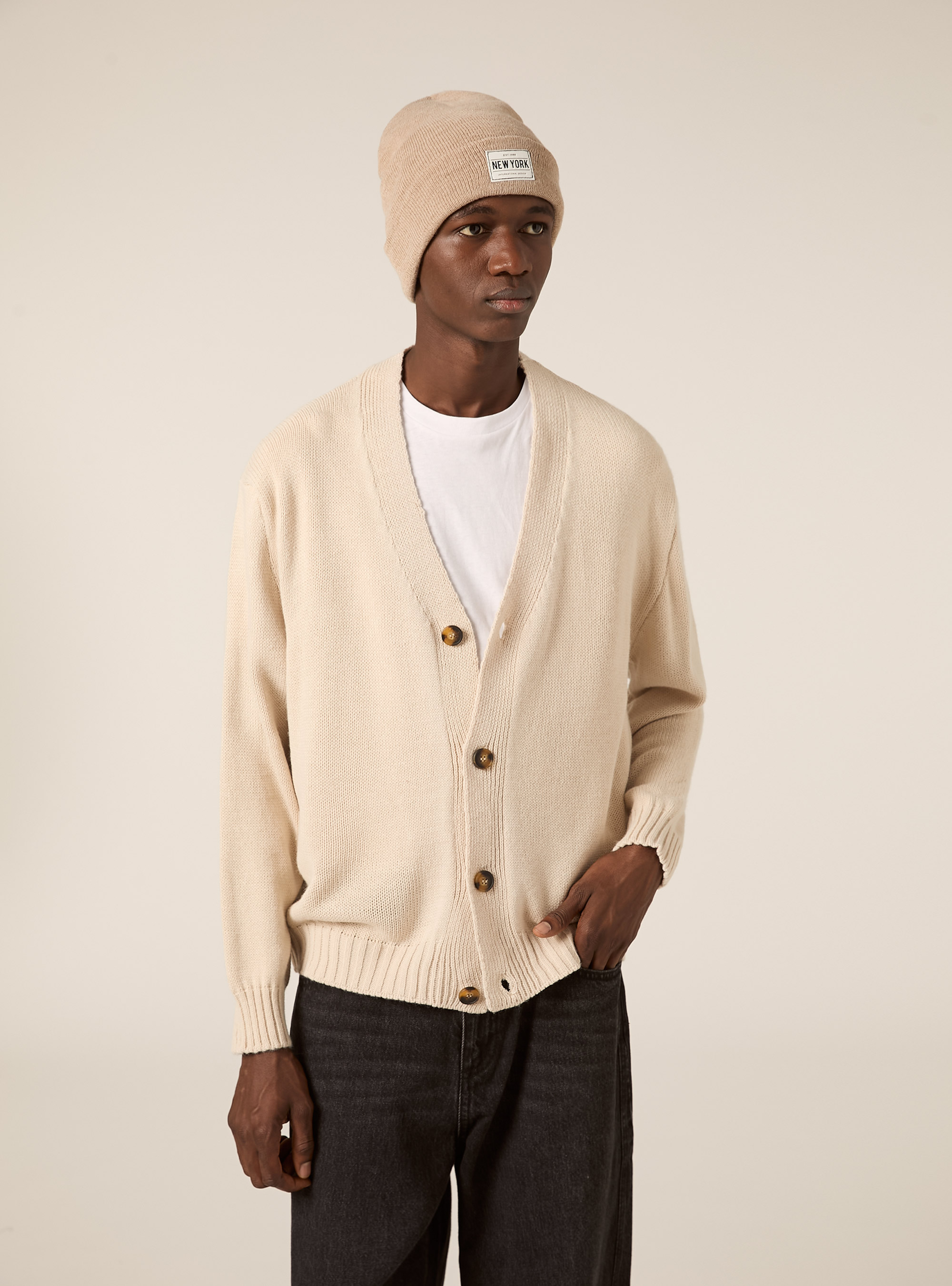 Cárdigan de punto, BG2 BEIGE MEDIUM