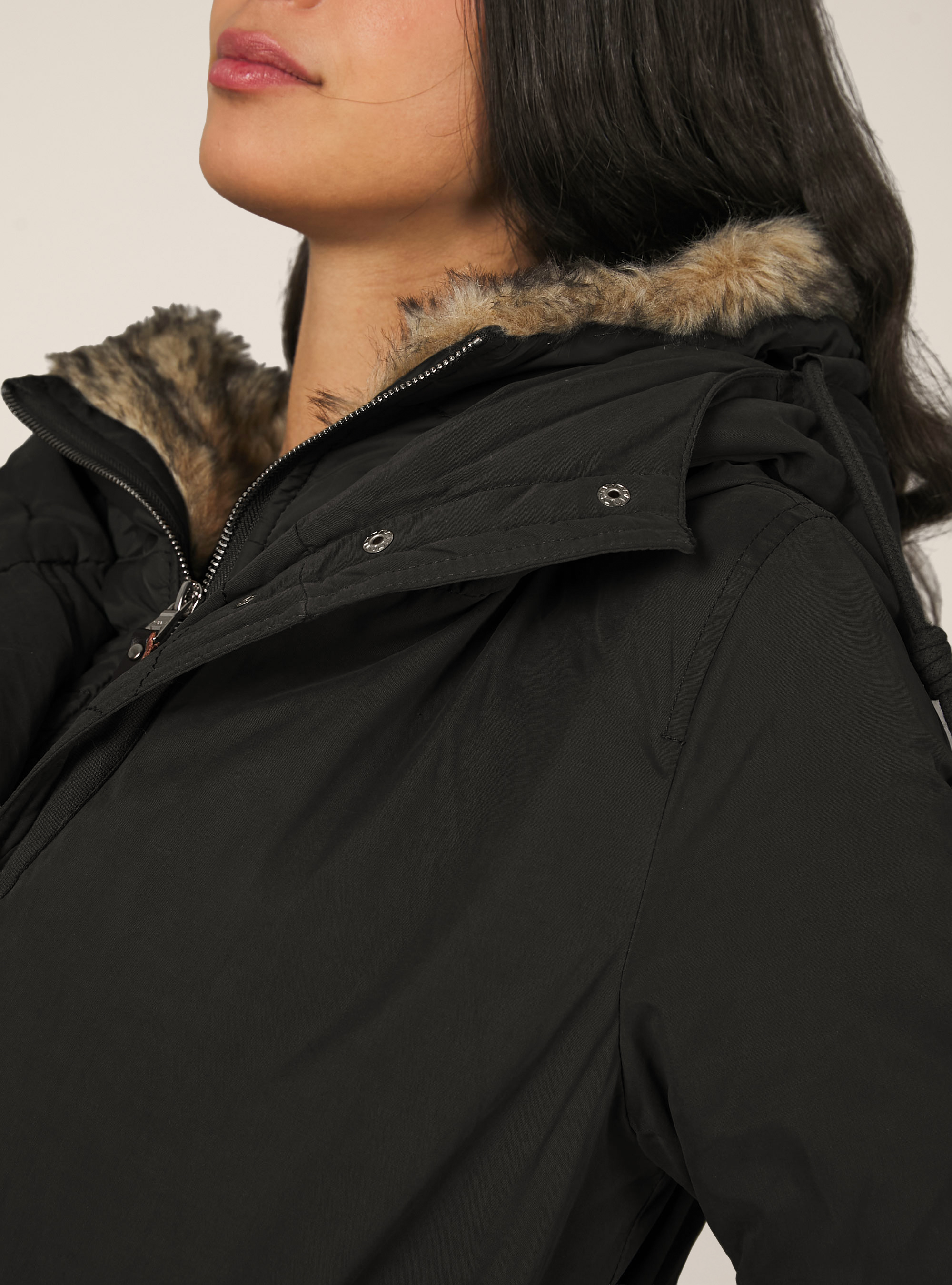 Blouson parka rembourré, C101 BLACK