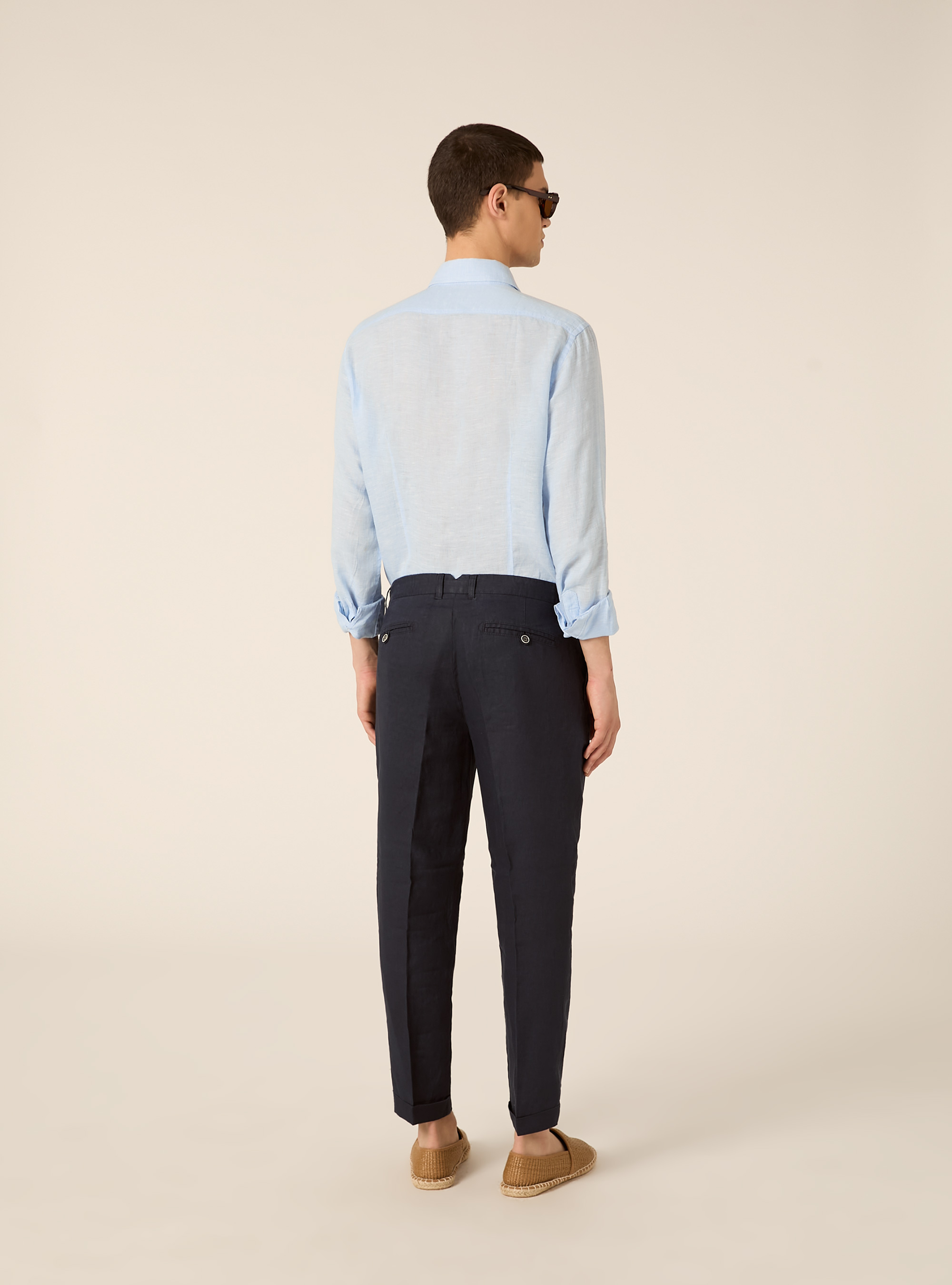 Chinos in lino, NA1 NAVY DARK