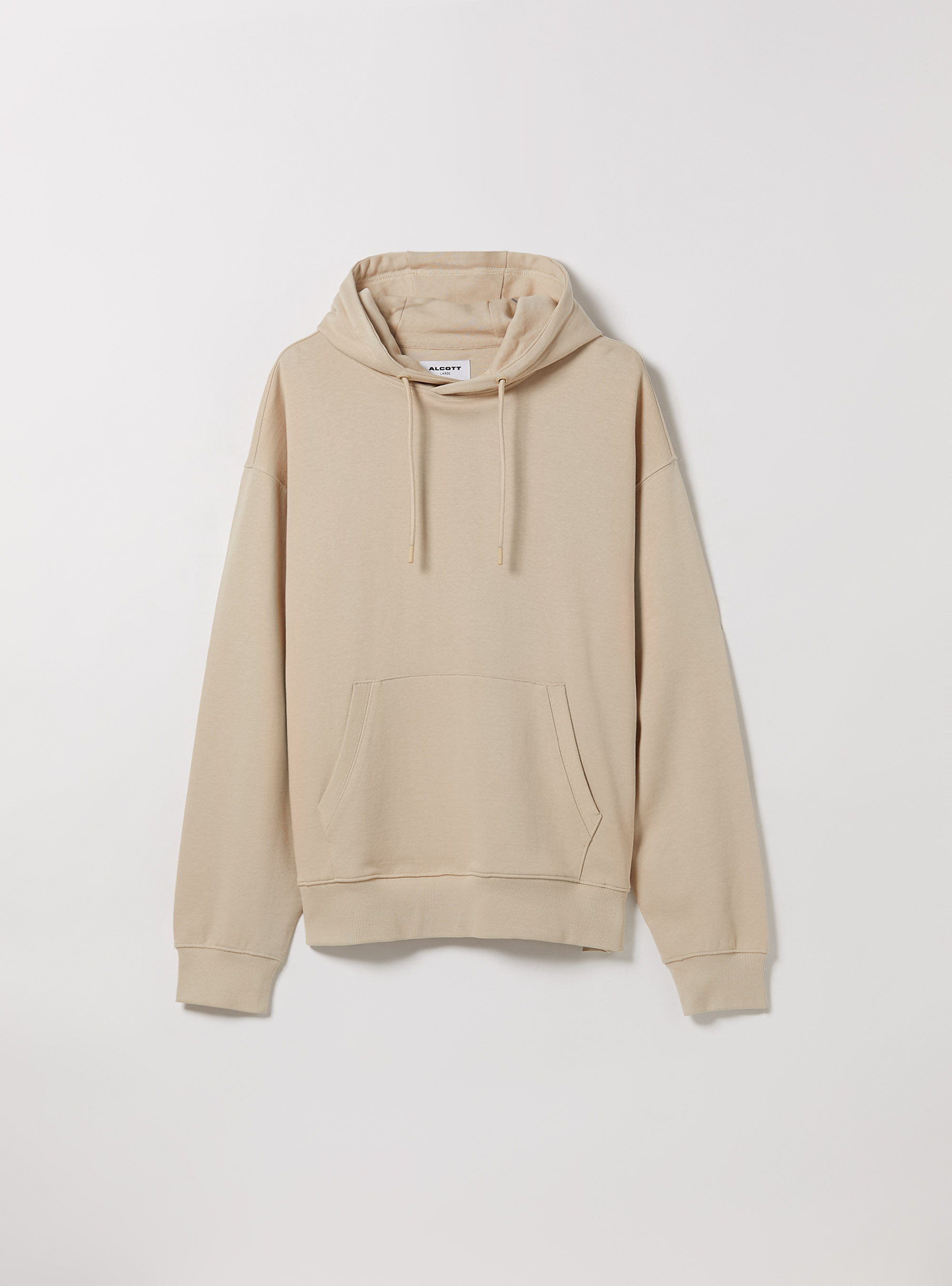 Sweatshirt with hood and pouch pocket, BG3 BEIGE LIGHT