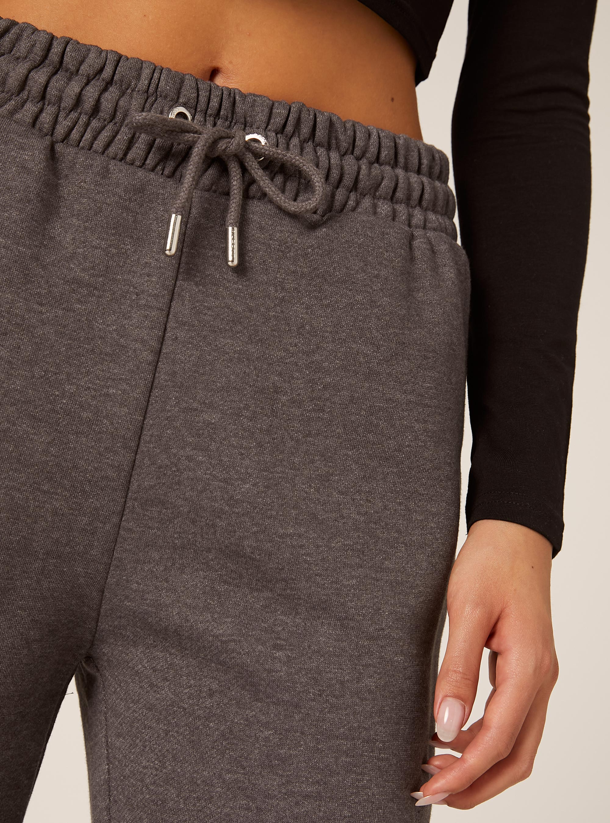 Pantalones jogger de felpa, MGY1 GREY MEL DARK