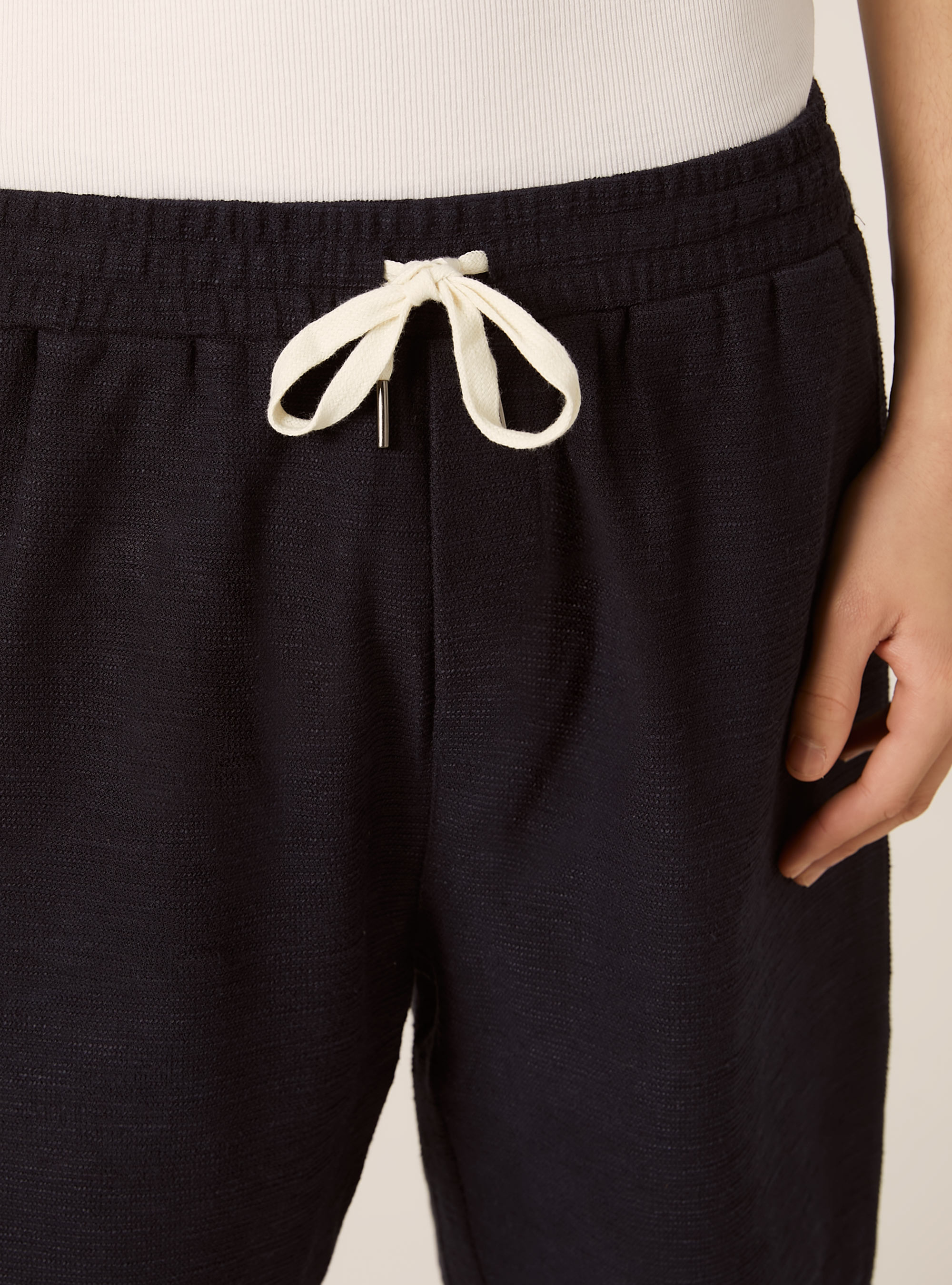 Bermuda   tessuto interlock waffle, NA1 NAVY DARK