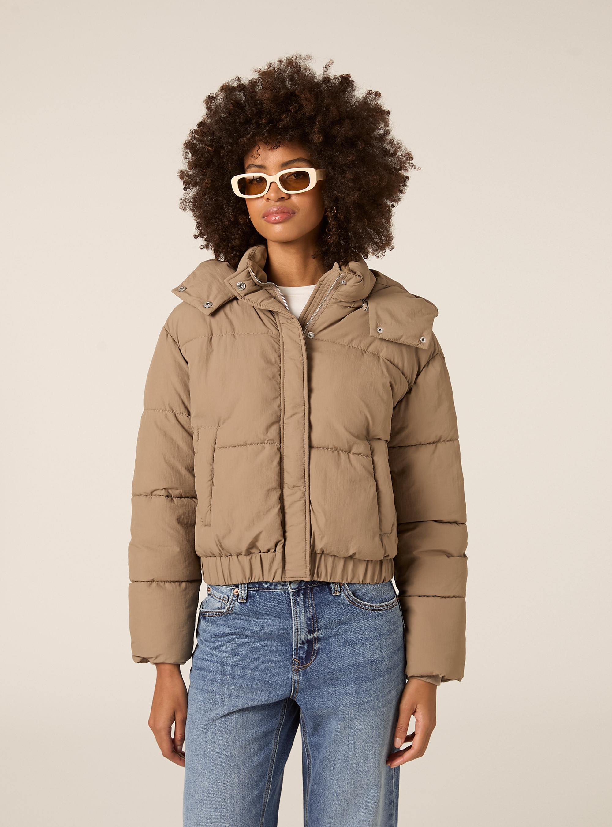 Veste matelassée à capuche, BG2 BEIGE MEDIUM