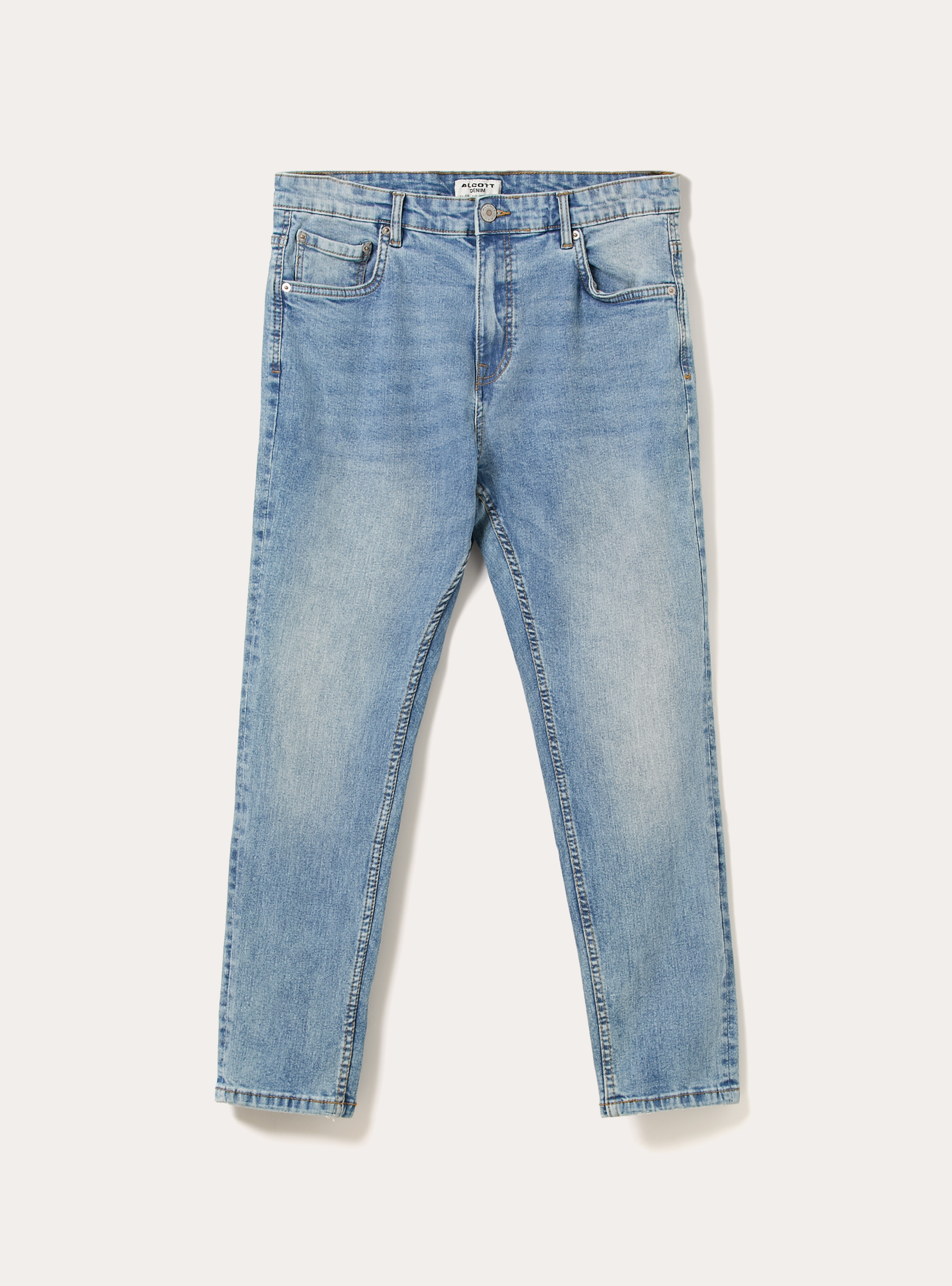 Stretch denim carrot fit jeans, D006 AZURE