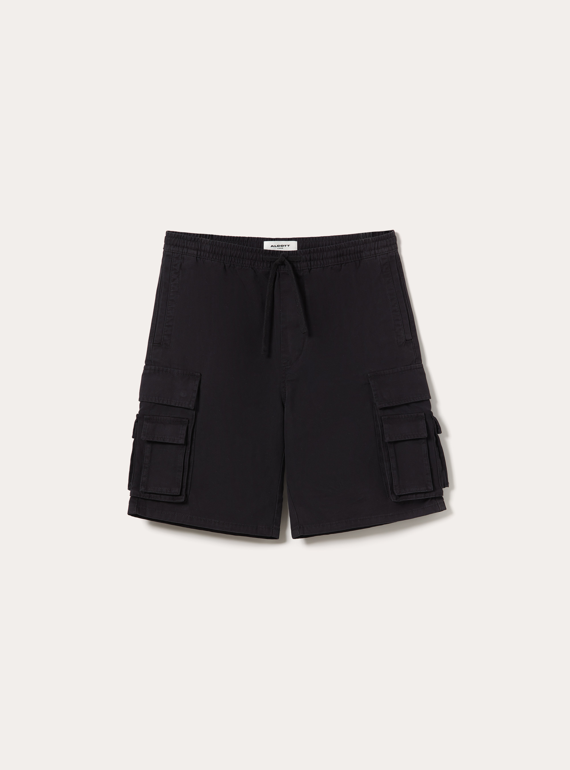 Utility-Cargo-Bermudas aus Canvas, BK1 BLACK