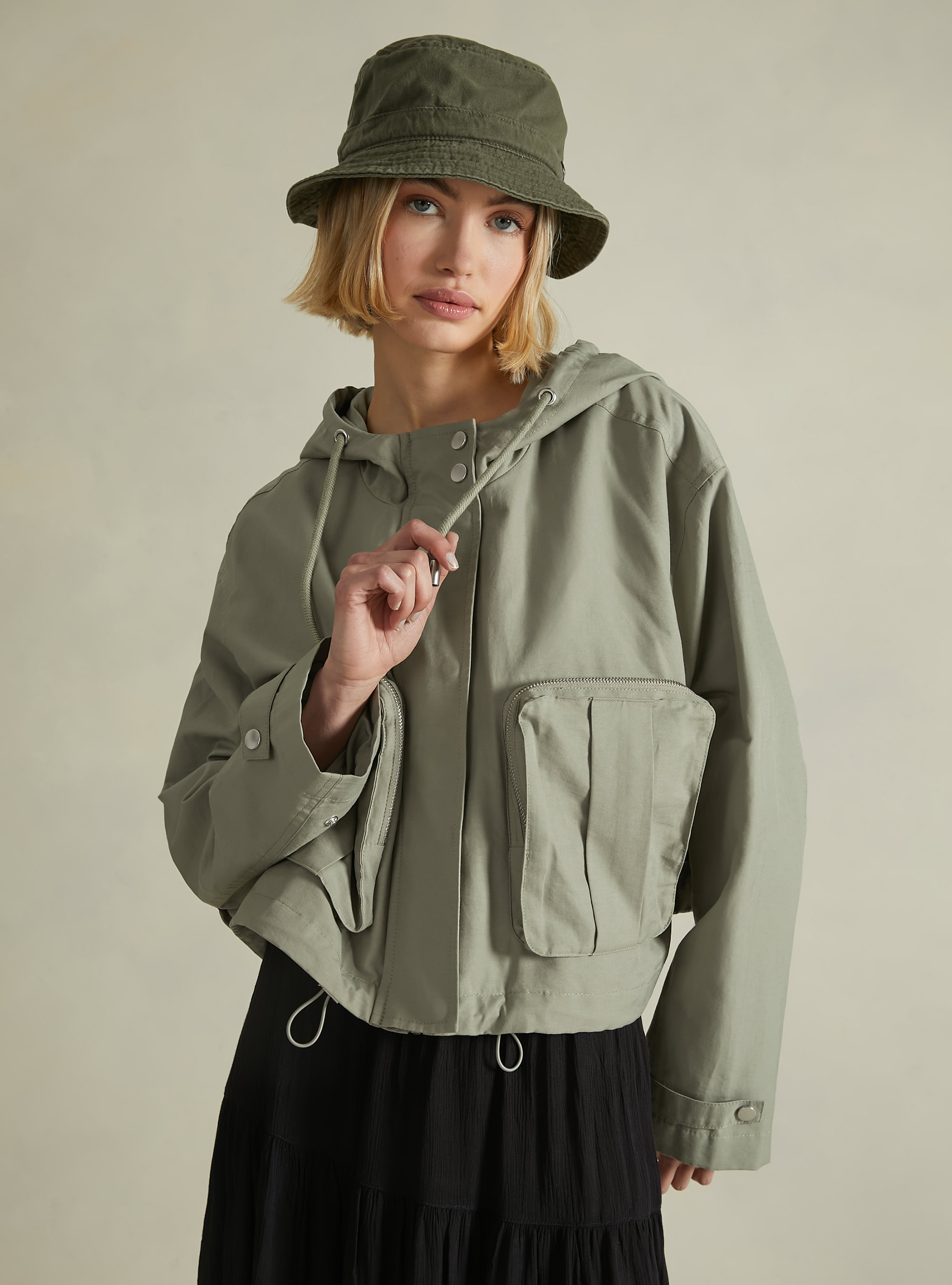 Twill jacket with pockets, KY2 KAKY MEDIUM