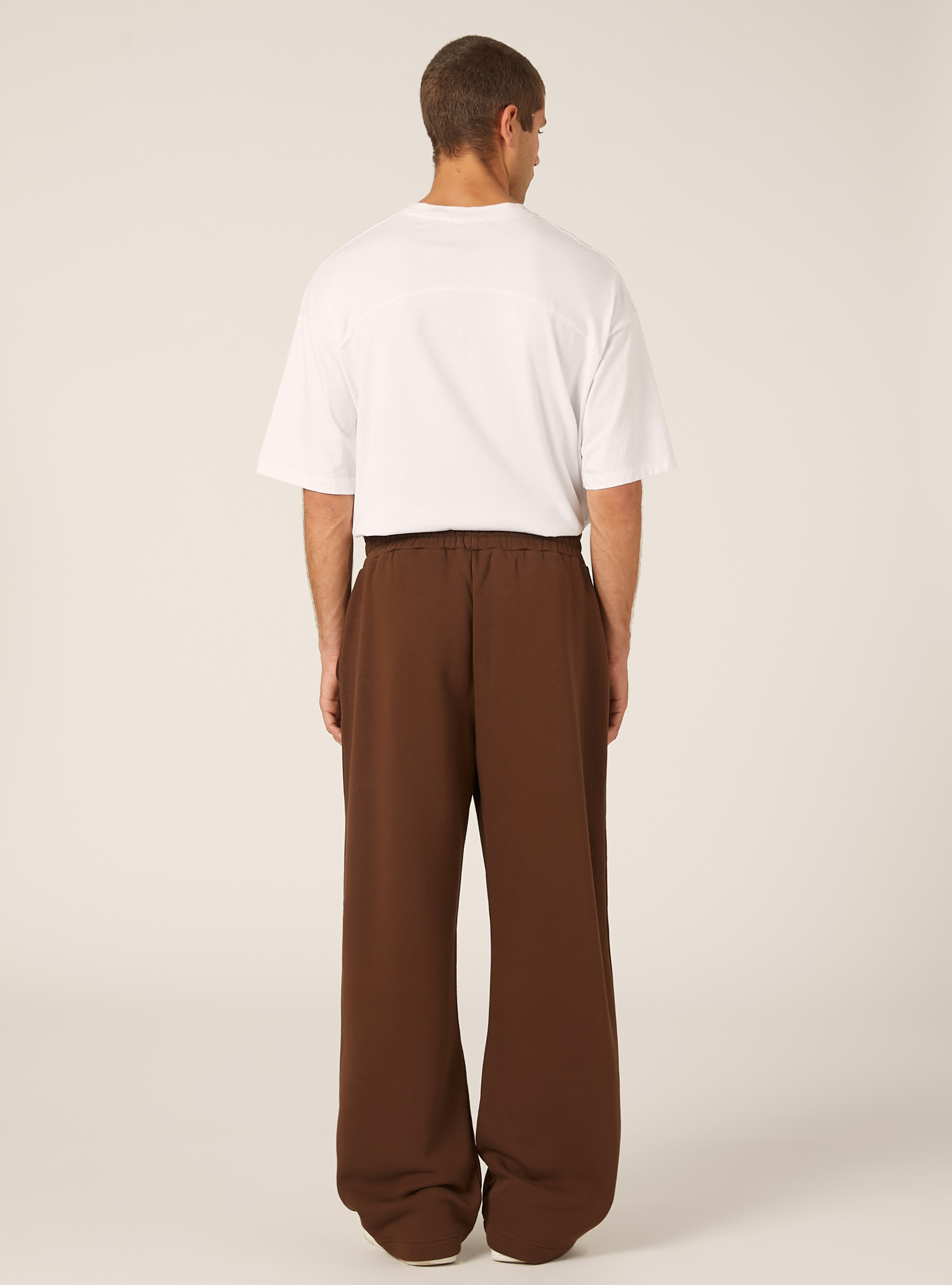 Loose fit fleece pants, BR2 BROWN MEDIUM