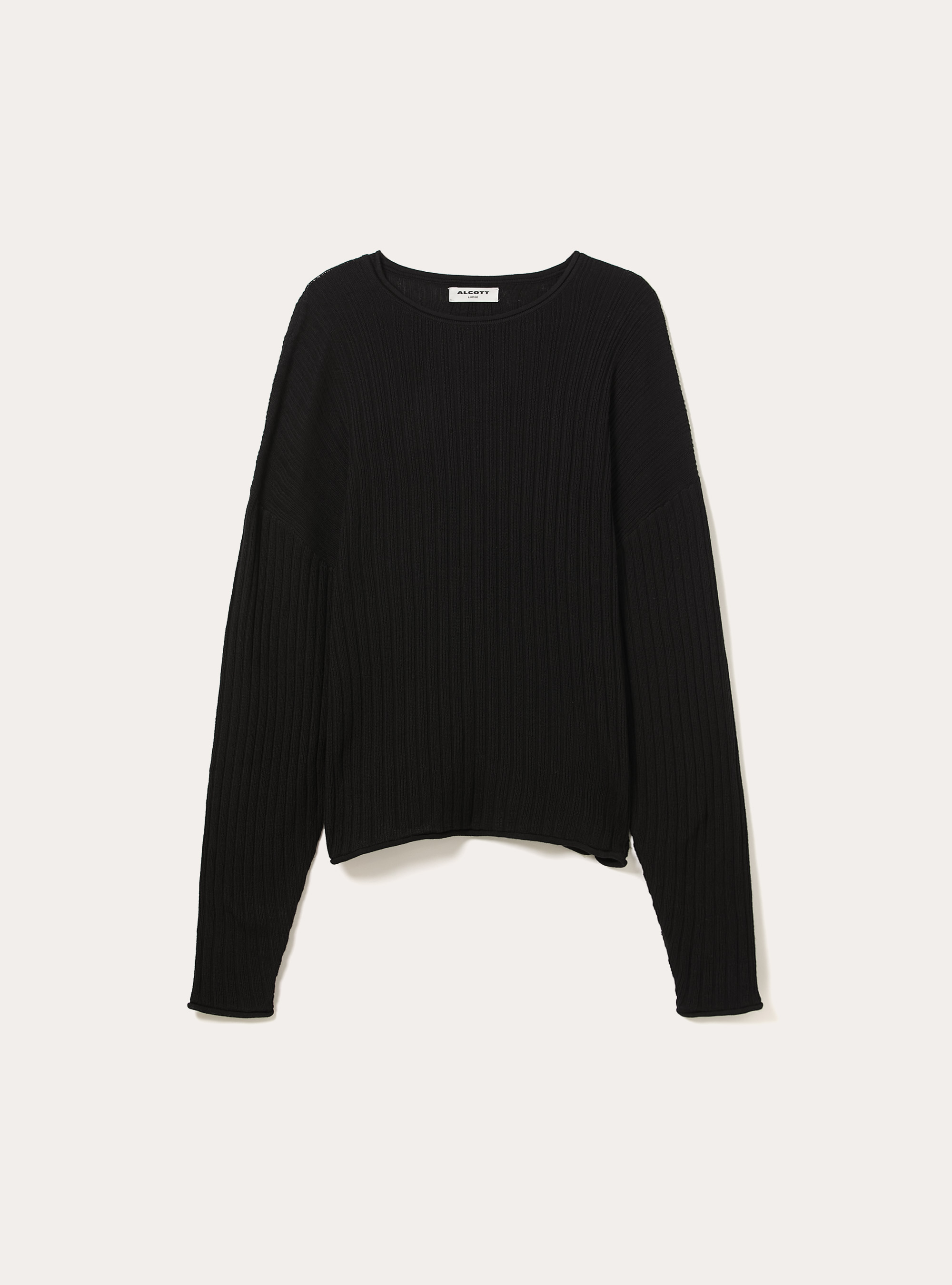 Pullover in misto cotone, BK1 BLACK