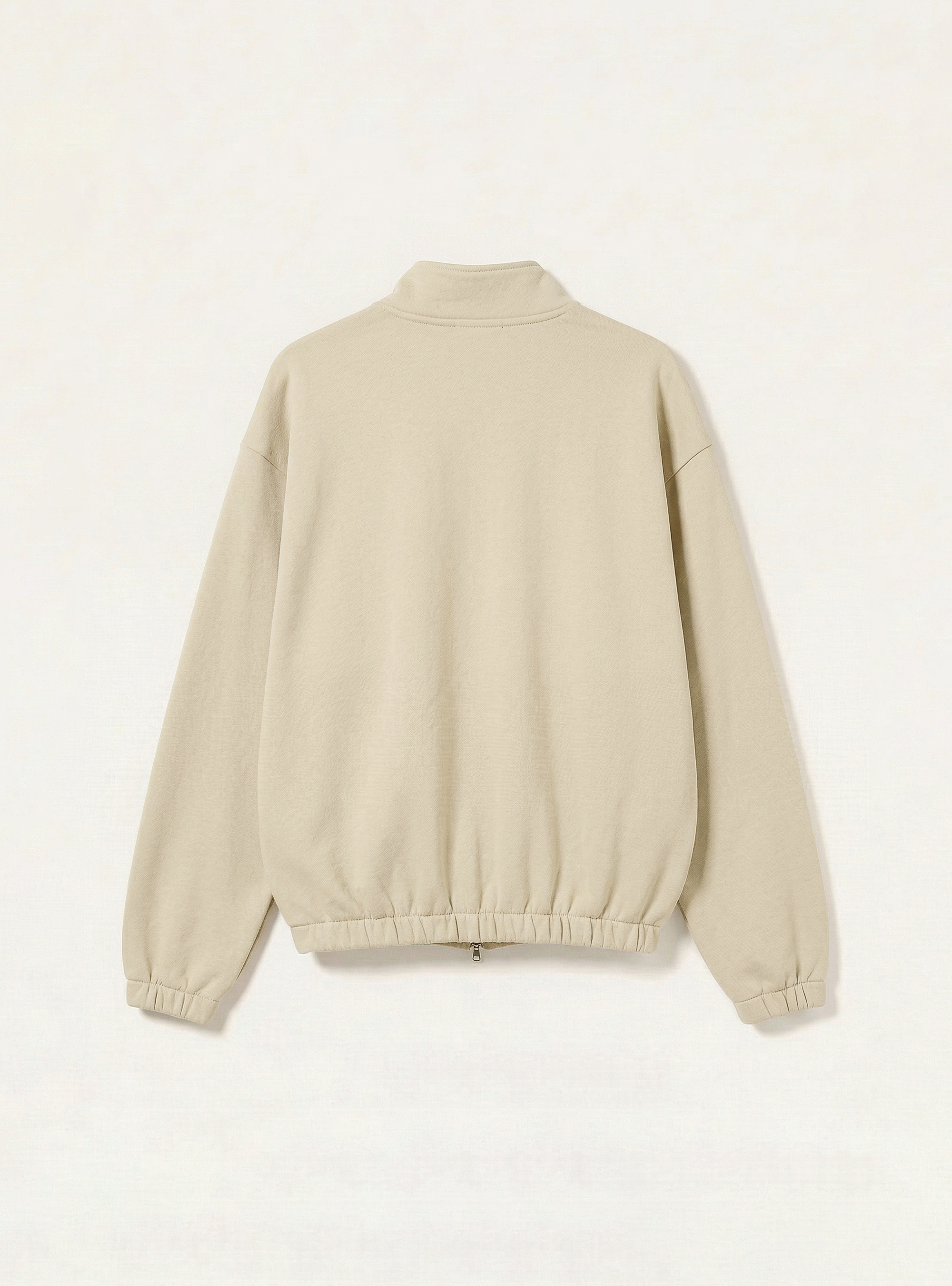 Cardigan in felpa mezzo collo, BG3 BEIGE LIGHT