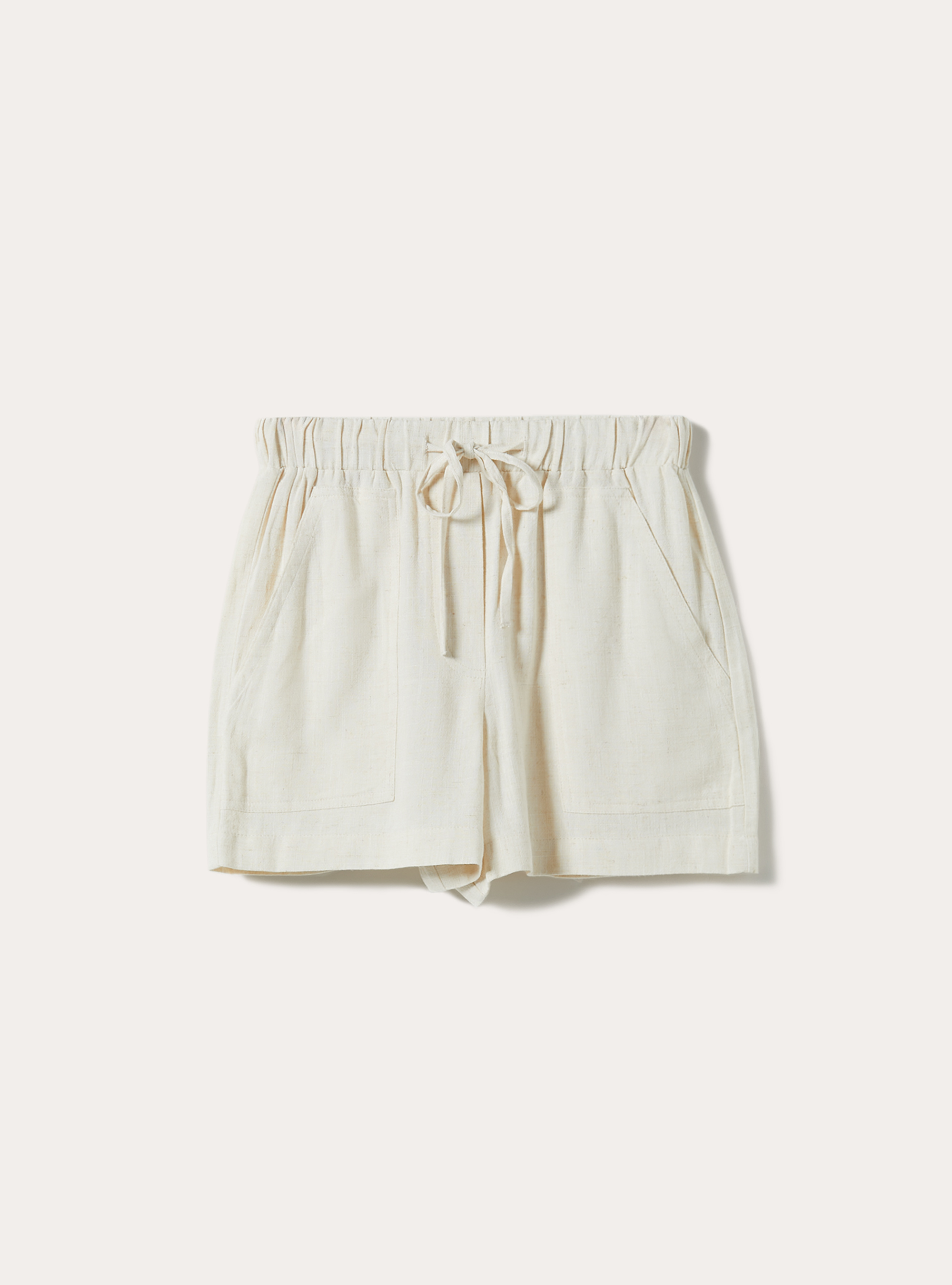 Linen-blend shorts, MBG3 BEIGE MEL LIGHT