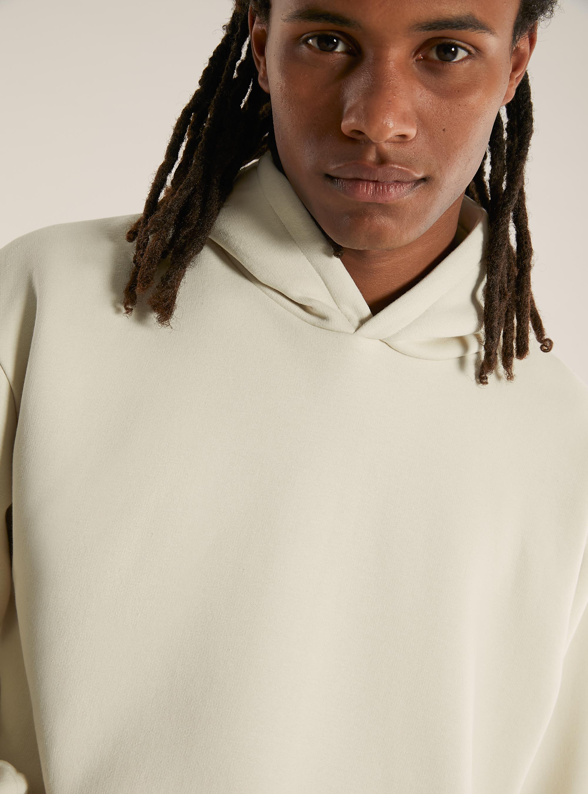 Felpa con cappuccio boxy fit, CR3 CREAM LIGHT