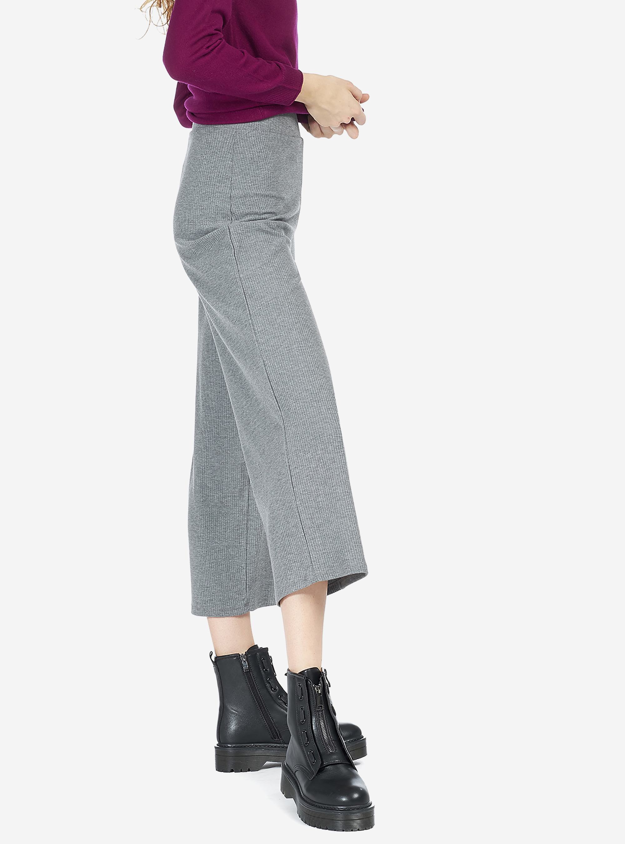 Pantalon jupe-culotte, C150 GREY M
