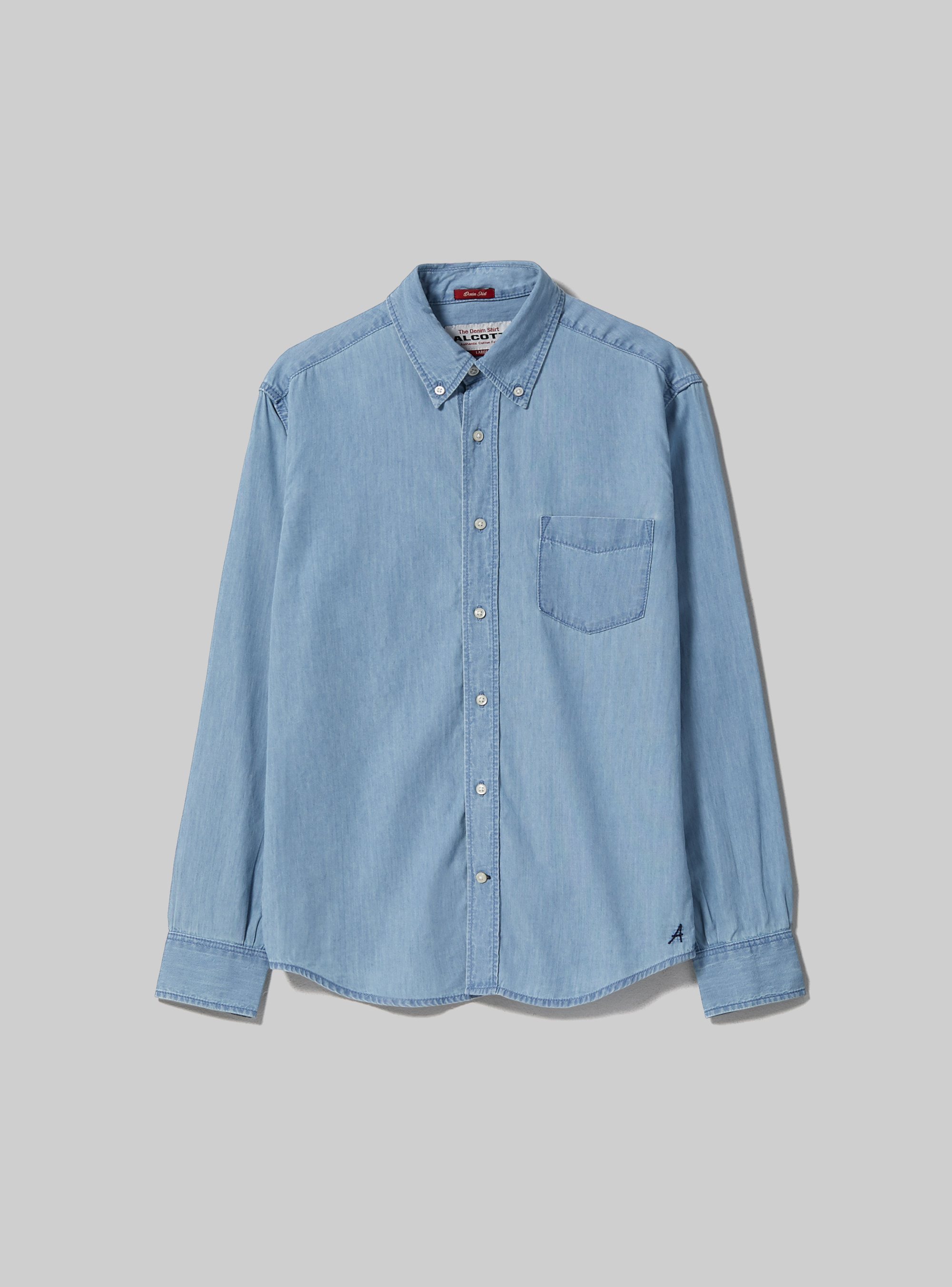 Camicia in denim, D006 AZURE