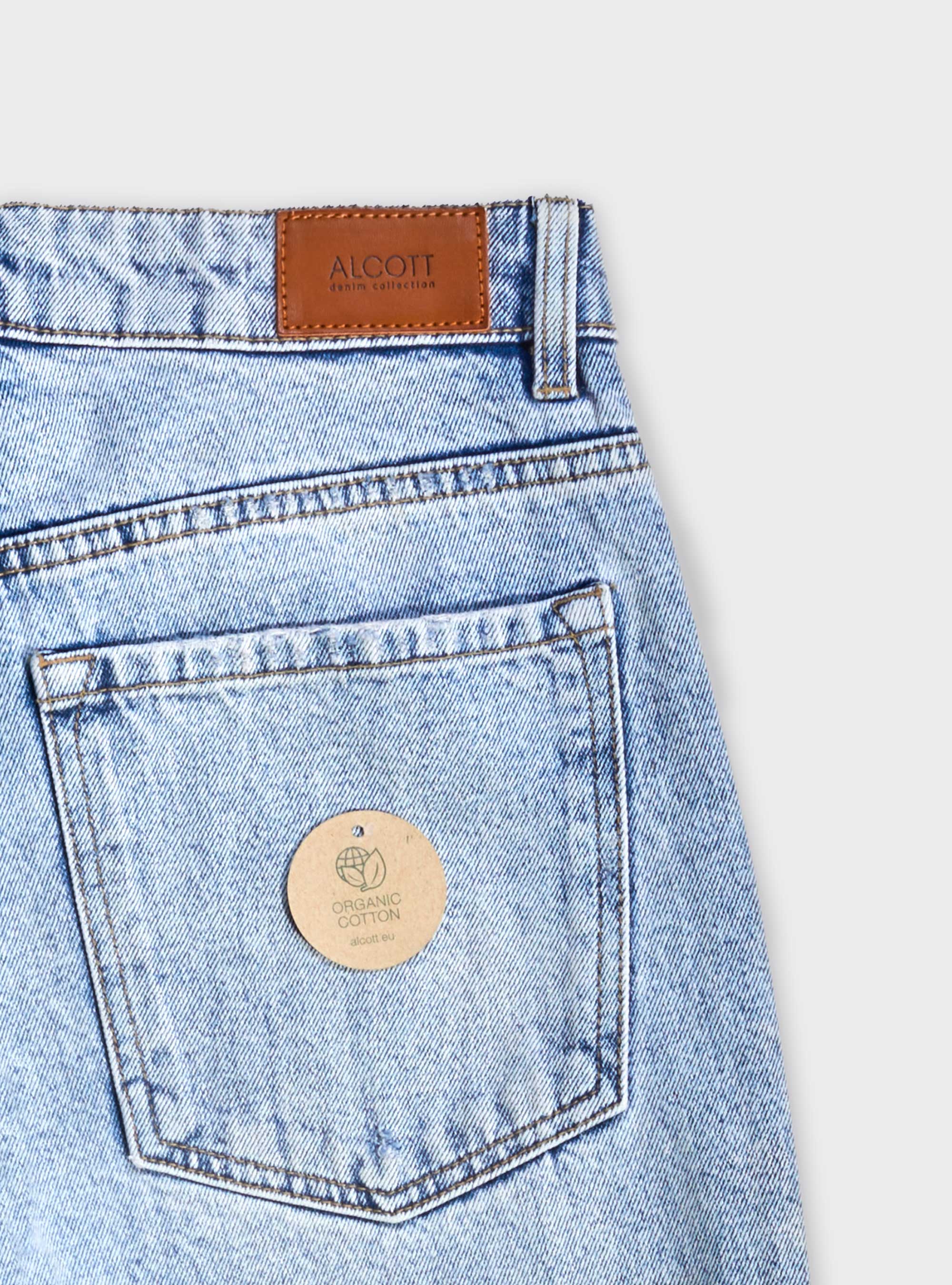 Jean mom fit en coton bio, C272 BLUE