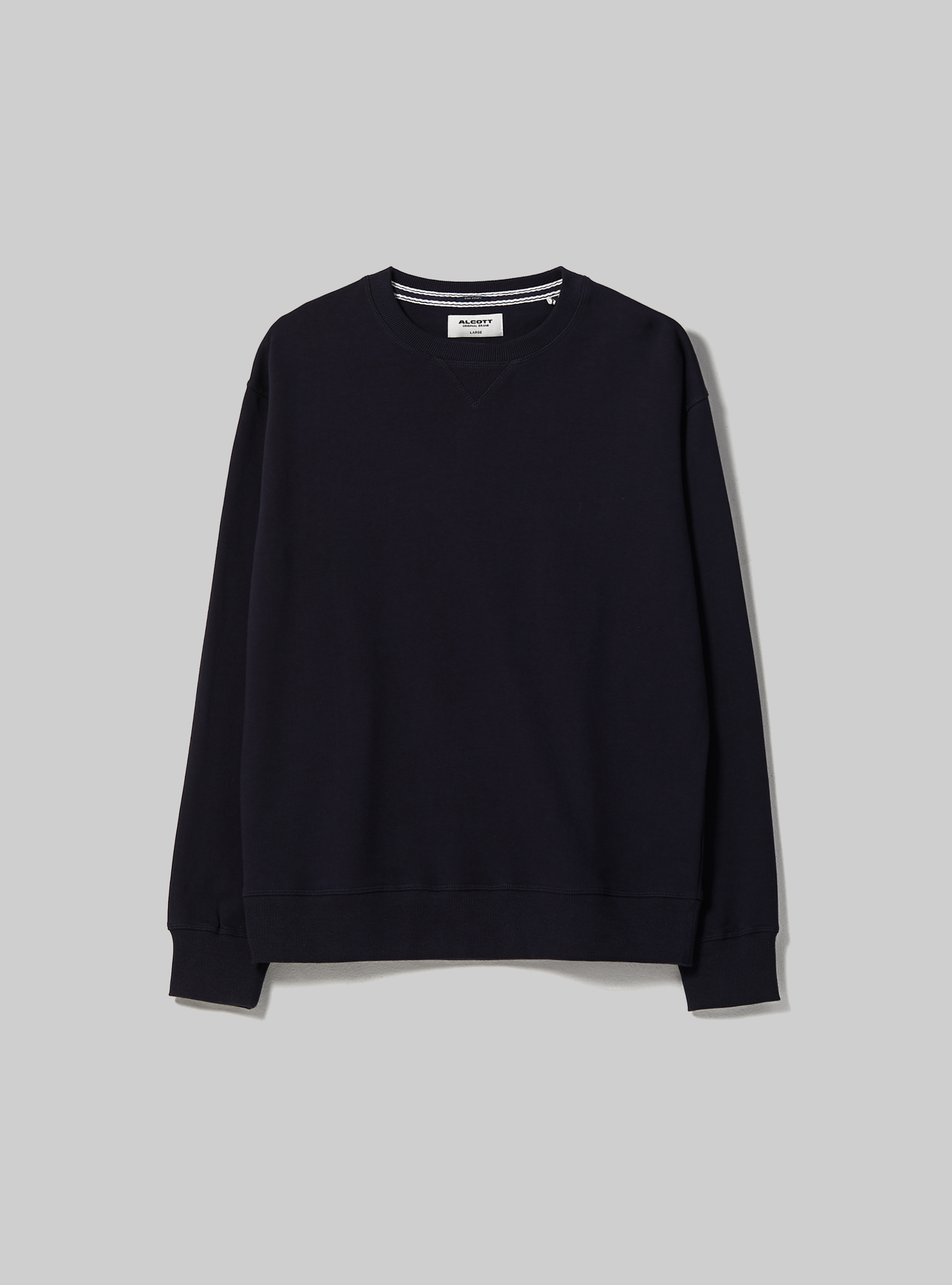 Plain-coloured crew-neck sweatshirt, NA1 NAVY DARK