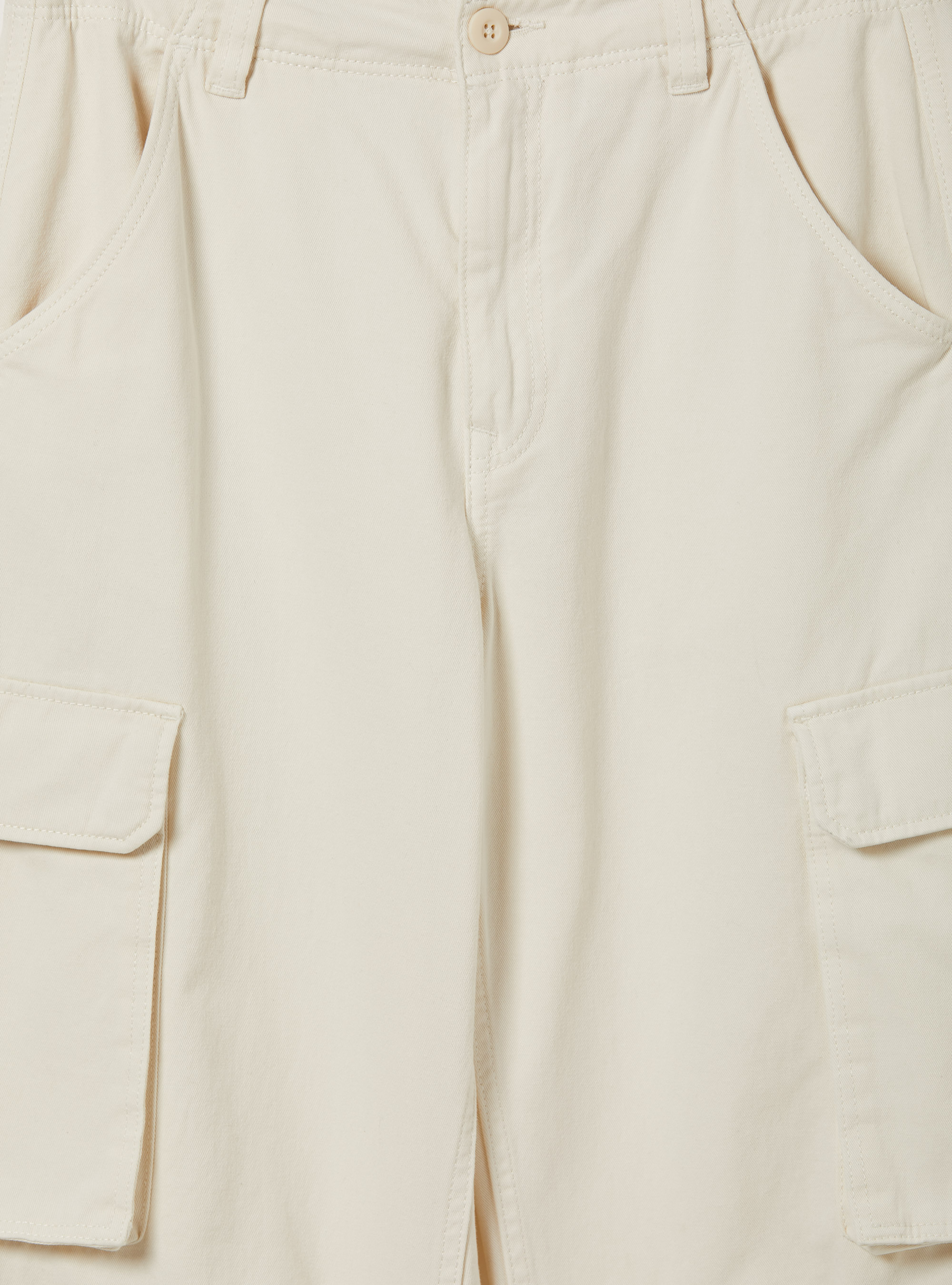 Pantaloni multicargo in twill, WH1 OFF WHITE