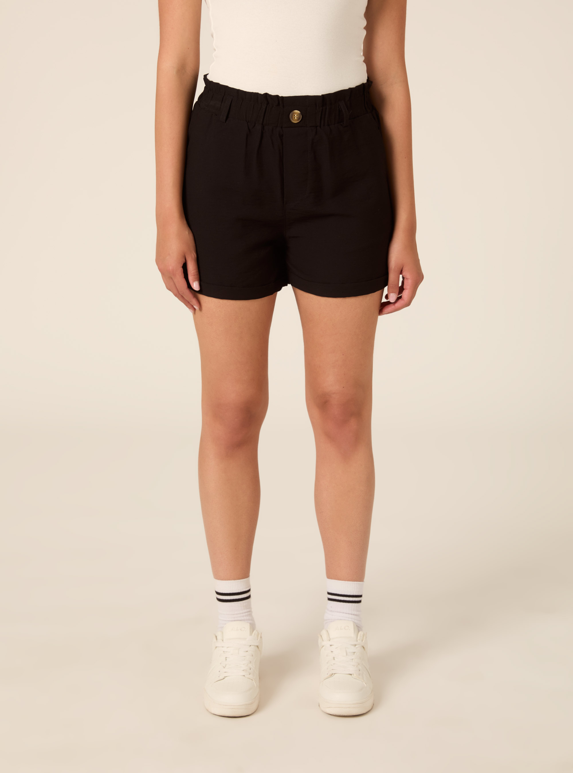 Shorts with candy waist, BK1 BLACK