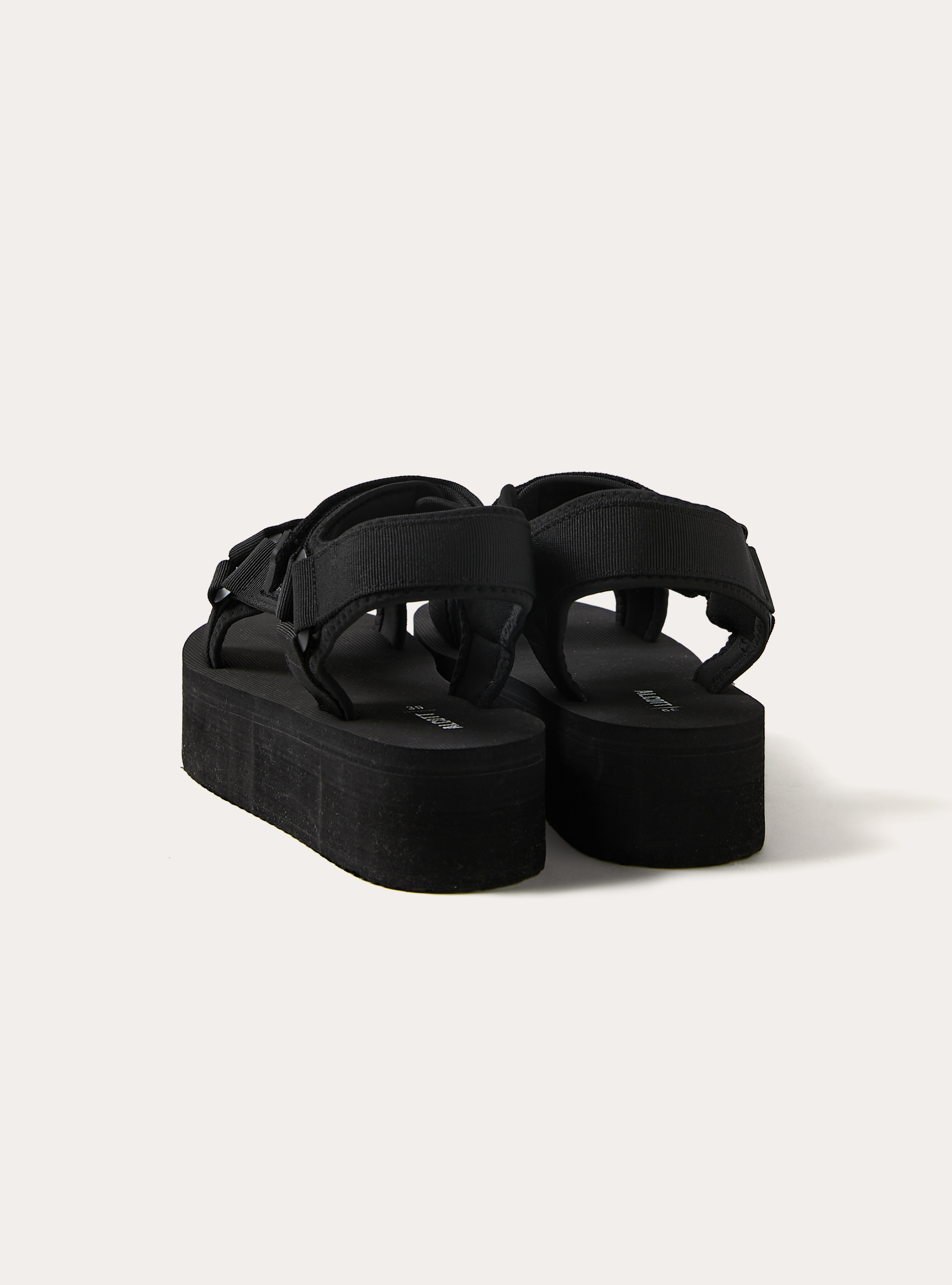 Sporty platform sandals, BK1 BLACK