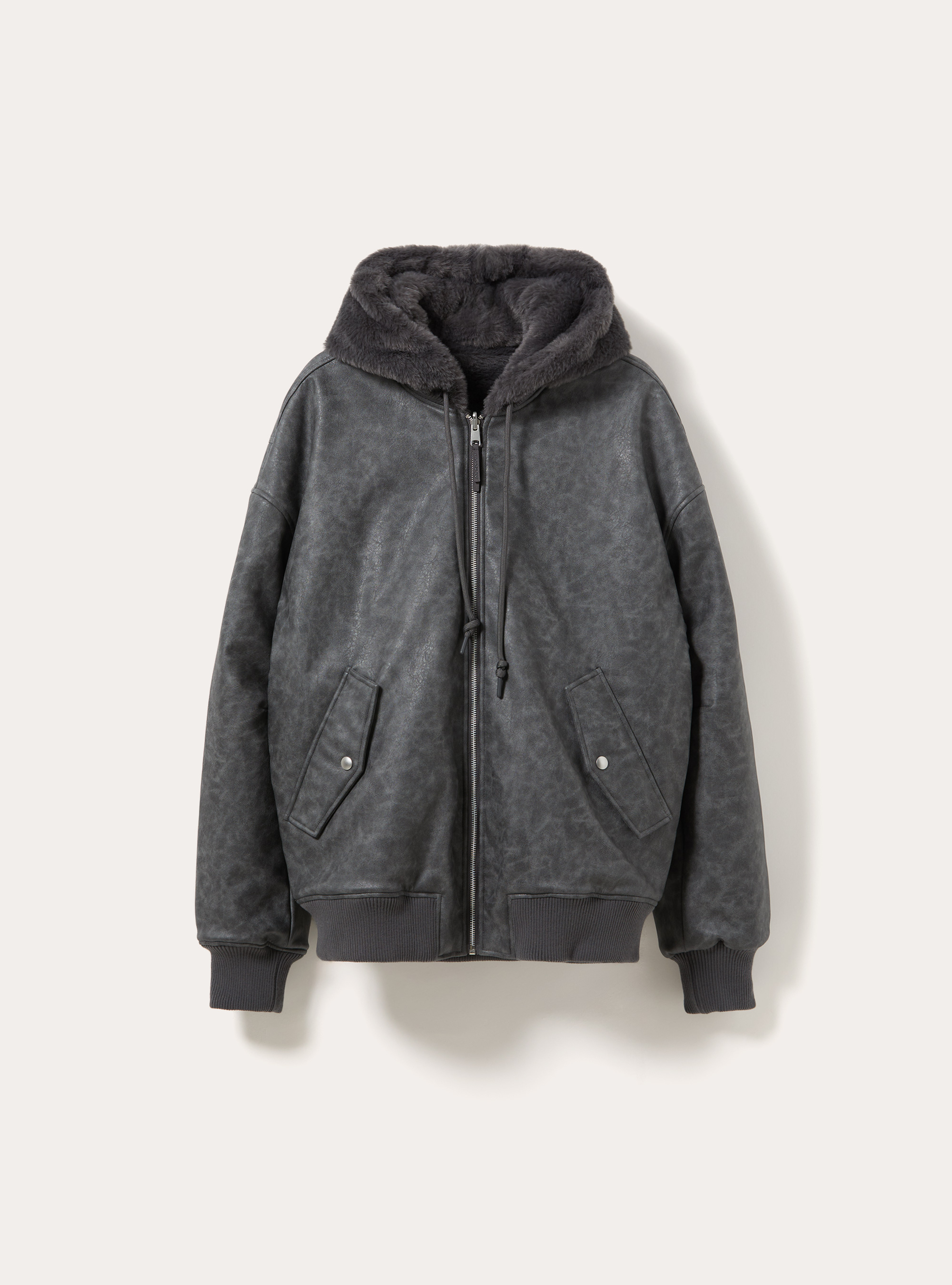Bomber reversibile con cappuccio, GY2 GREY MEDIUM