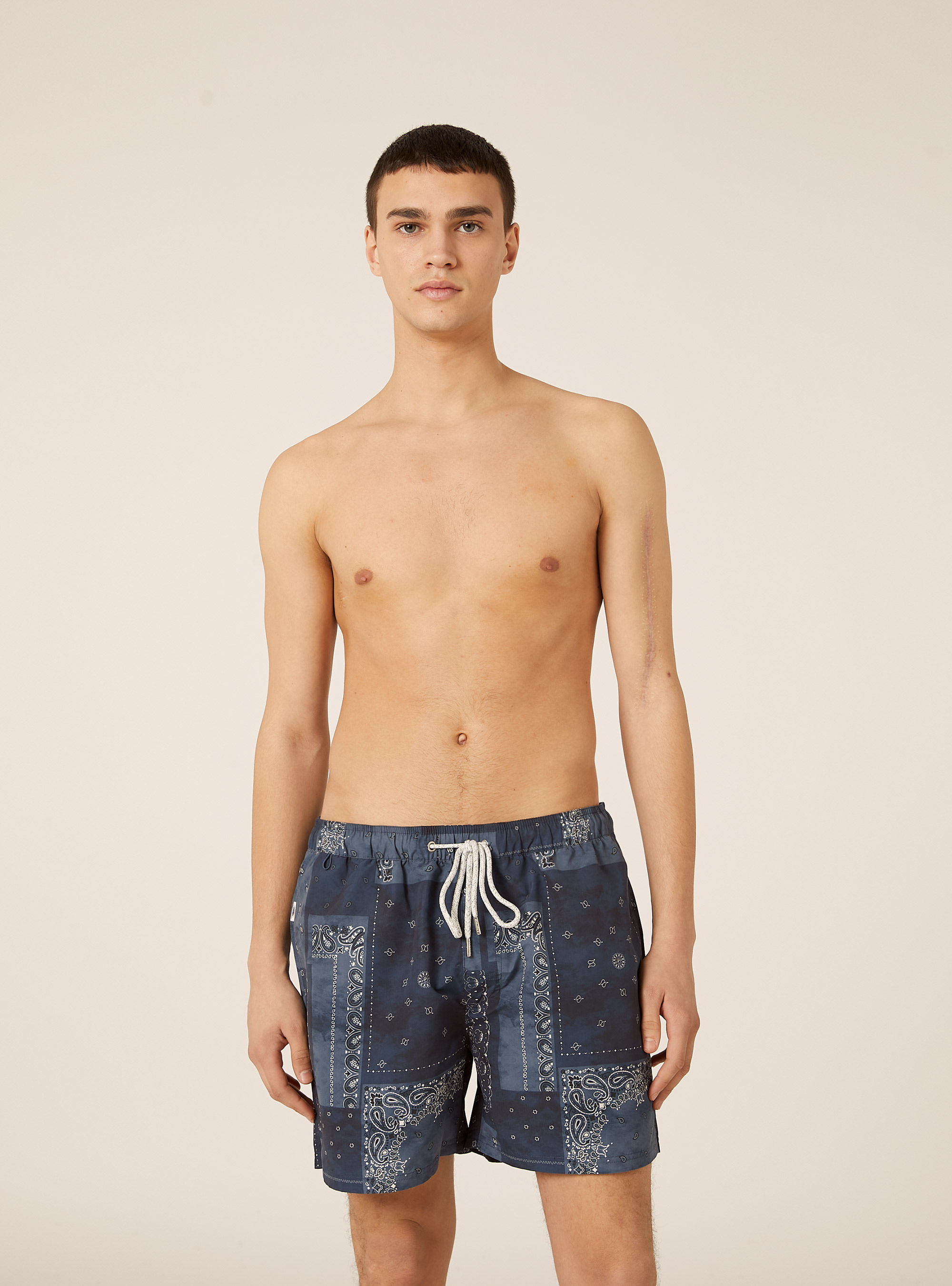 Costume con stampa bandana, NA1 NAVY DARK