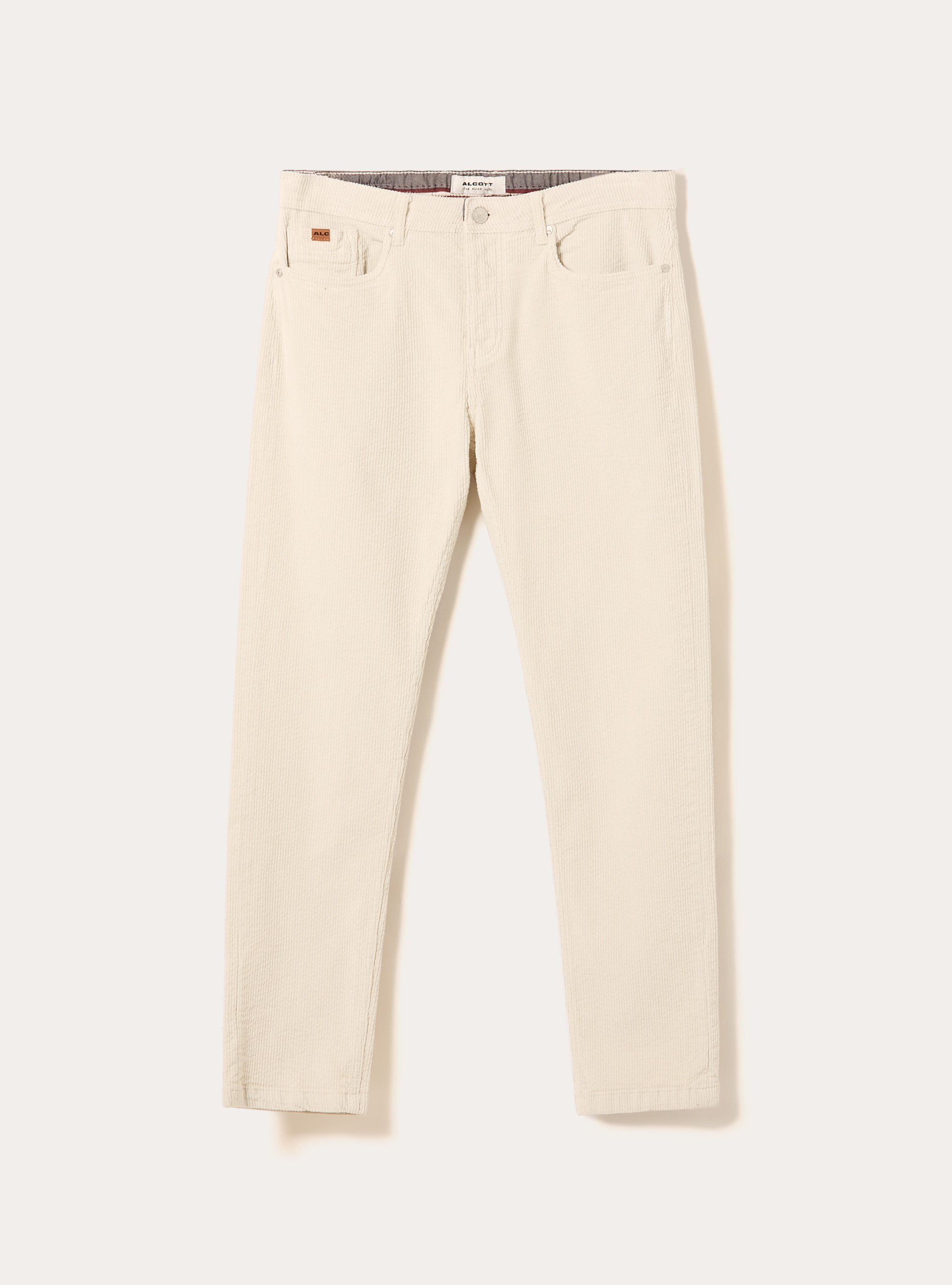 Pantalones pitillo de pana acanalada, WH1 OFF WHITE