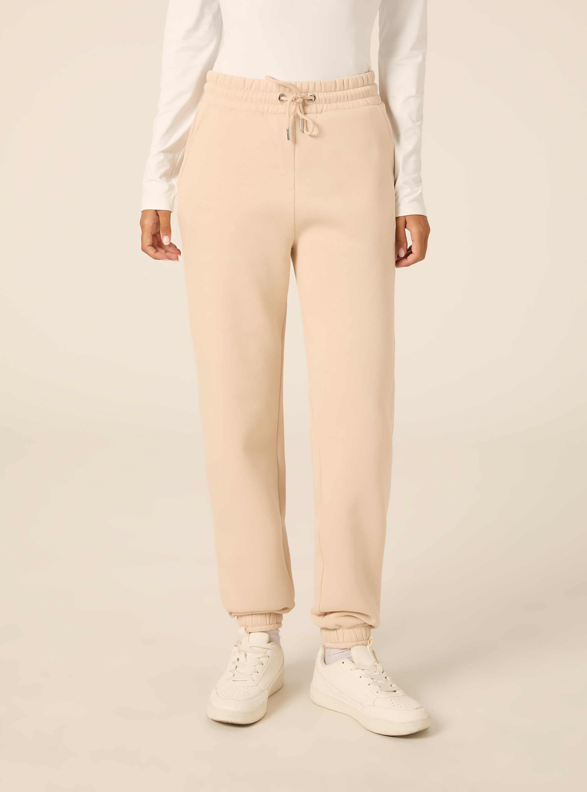 Jogger basic tinta unita, CR3 CREAM LIGHT
