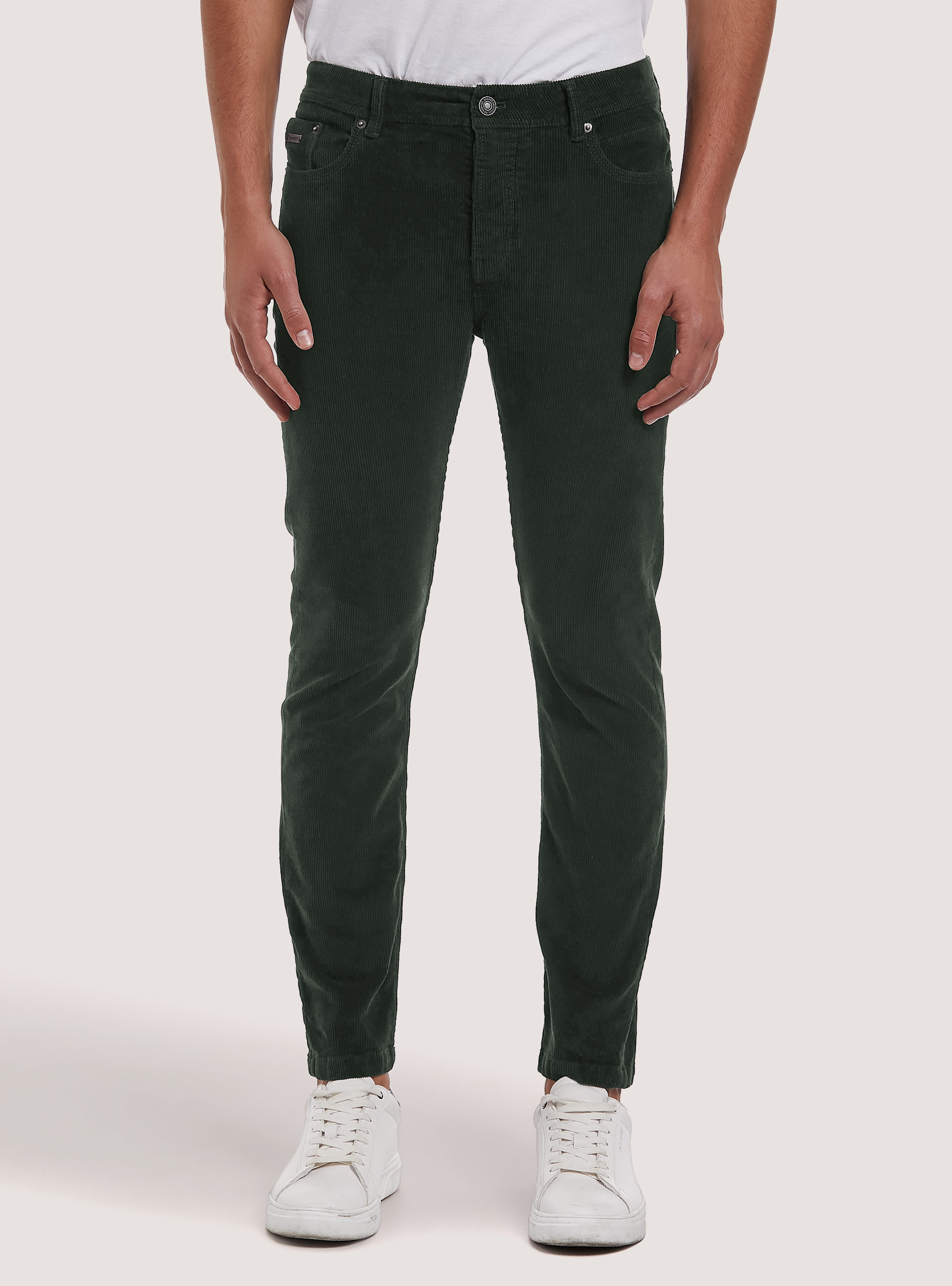 Corduroy skynny fit trousers, KY2 KAKY MEDIUM