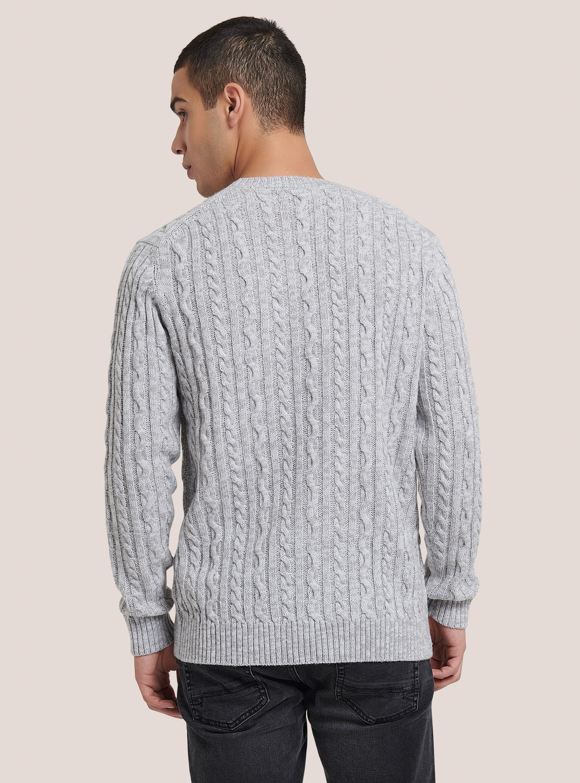 Pullover caldo con trecce, PERLA