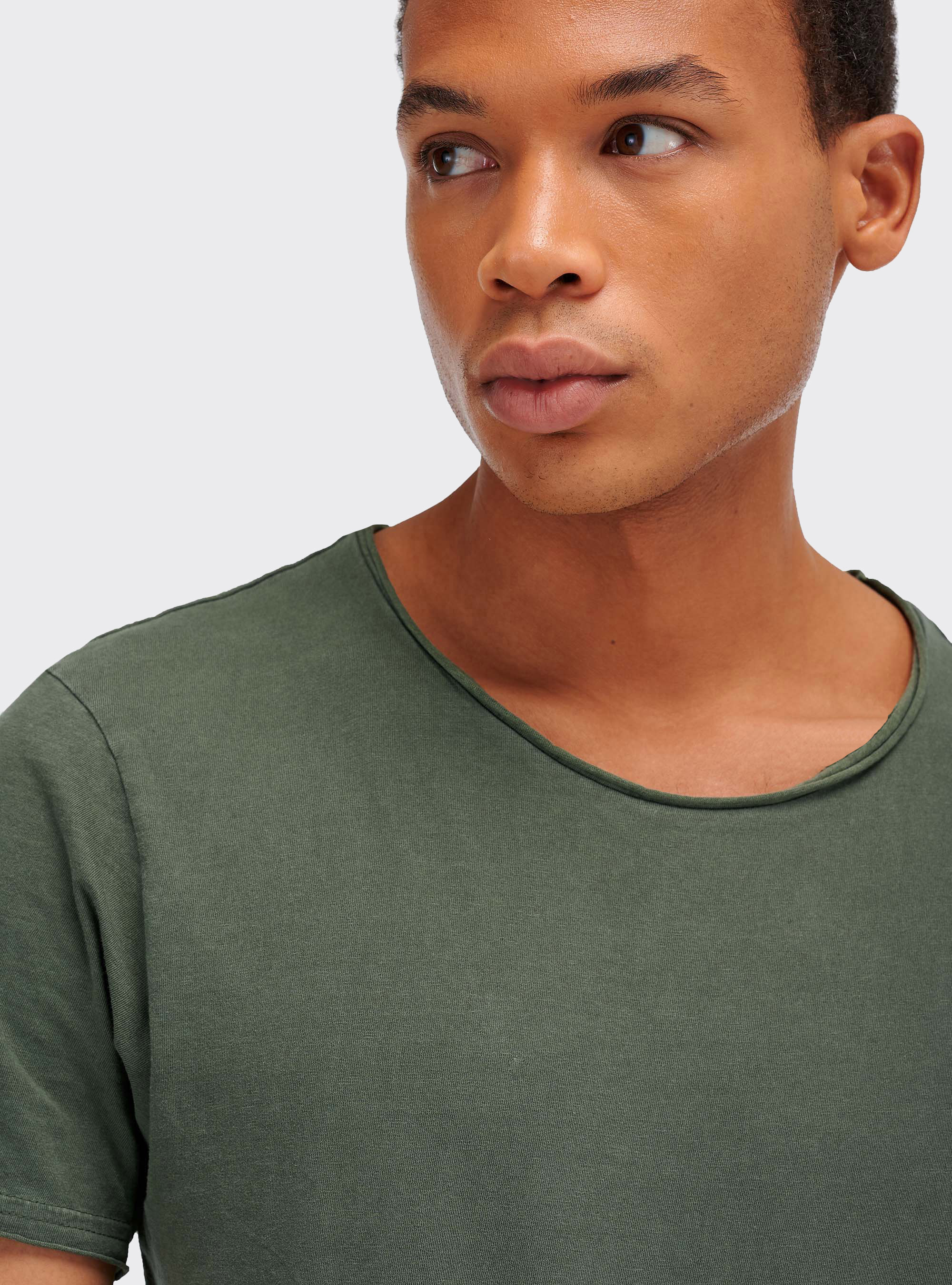 COLOR BLOCK T-SHIRT, KAKI