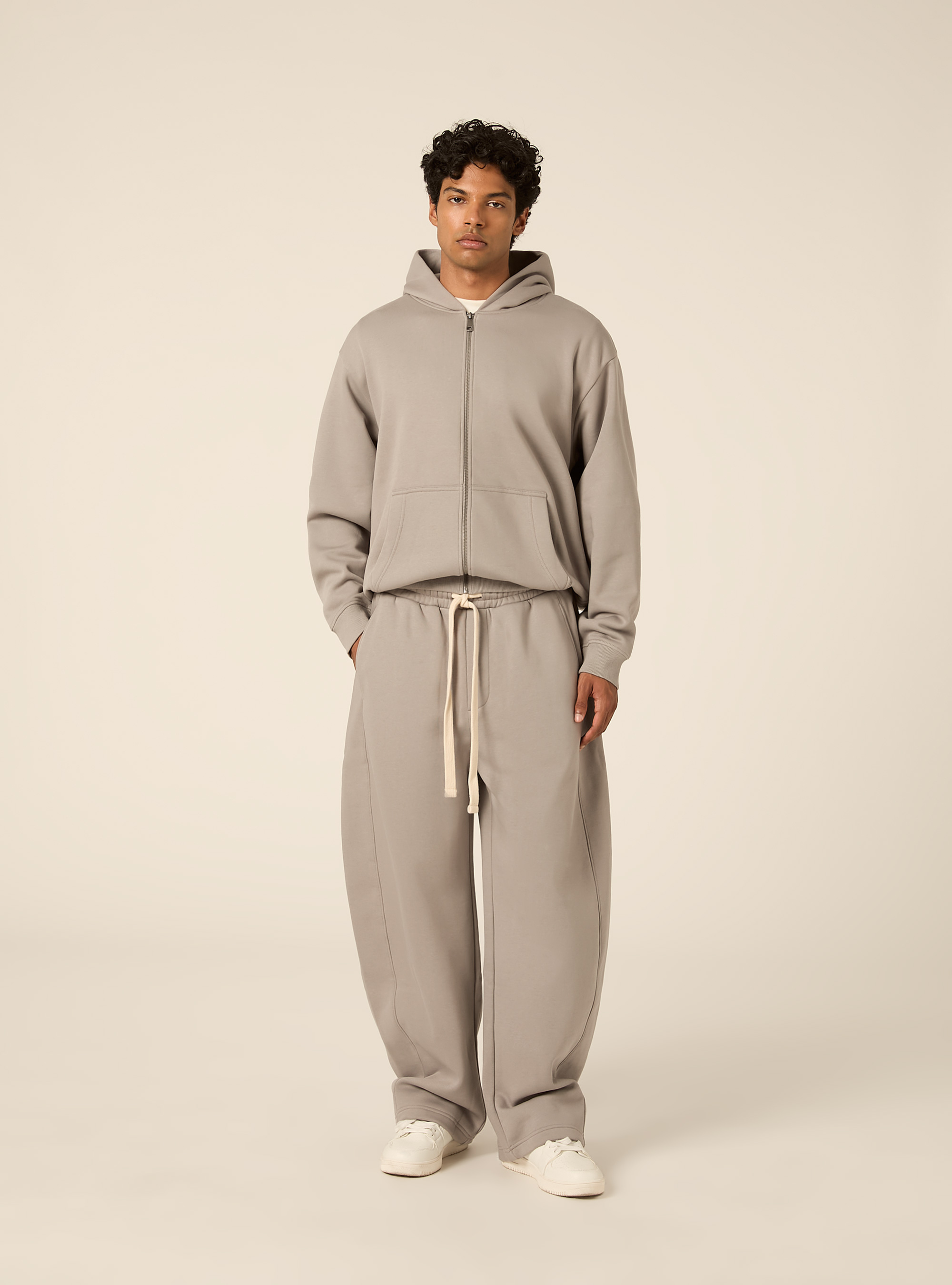 Pantalone in felpa barrel fit, GY2 GREY MEDIUM