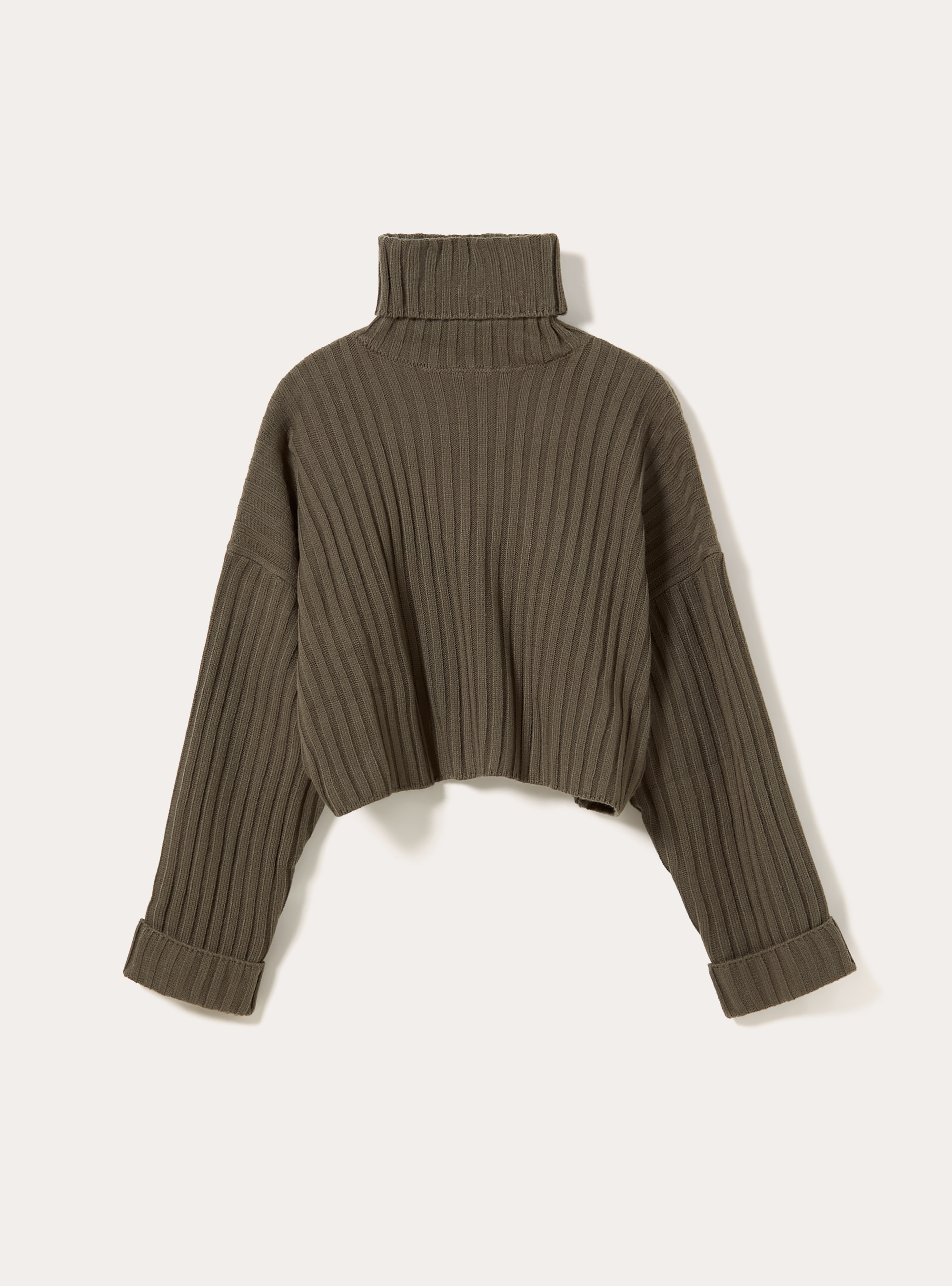 Cropped high-neck pullover, KY2 KAKY MEDIUM